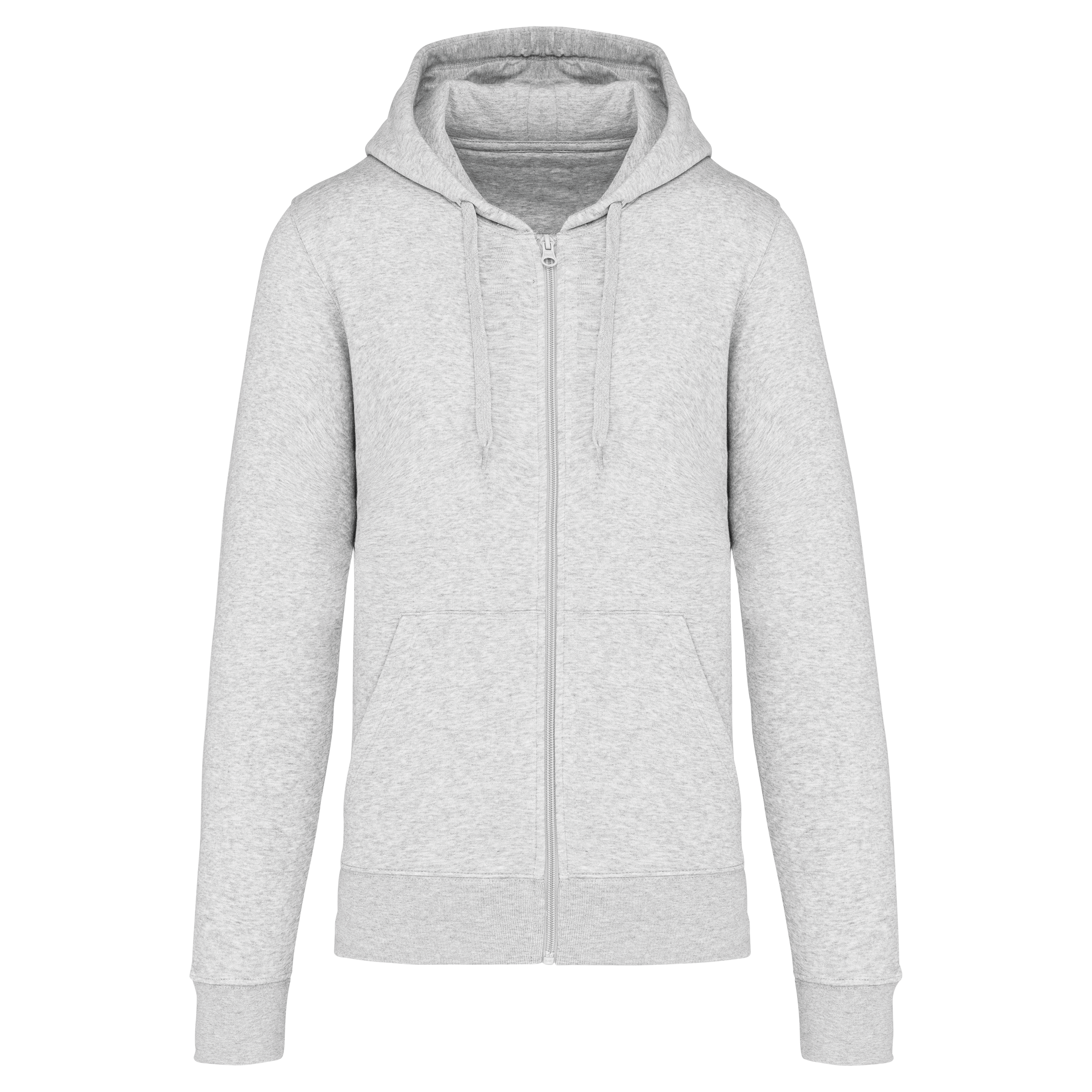 Kariban Ecologische herensweater met capuchon en ritssluiting — Ash Heather