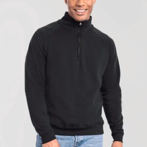 Fruit of the Loom Iconic premium herensweater met ritskraag