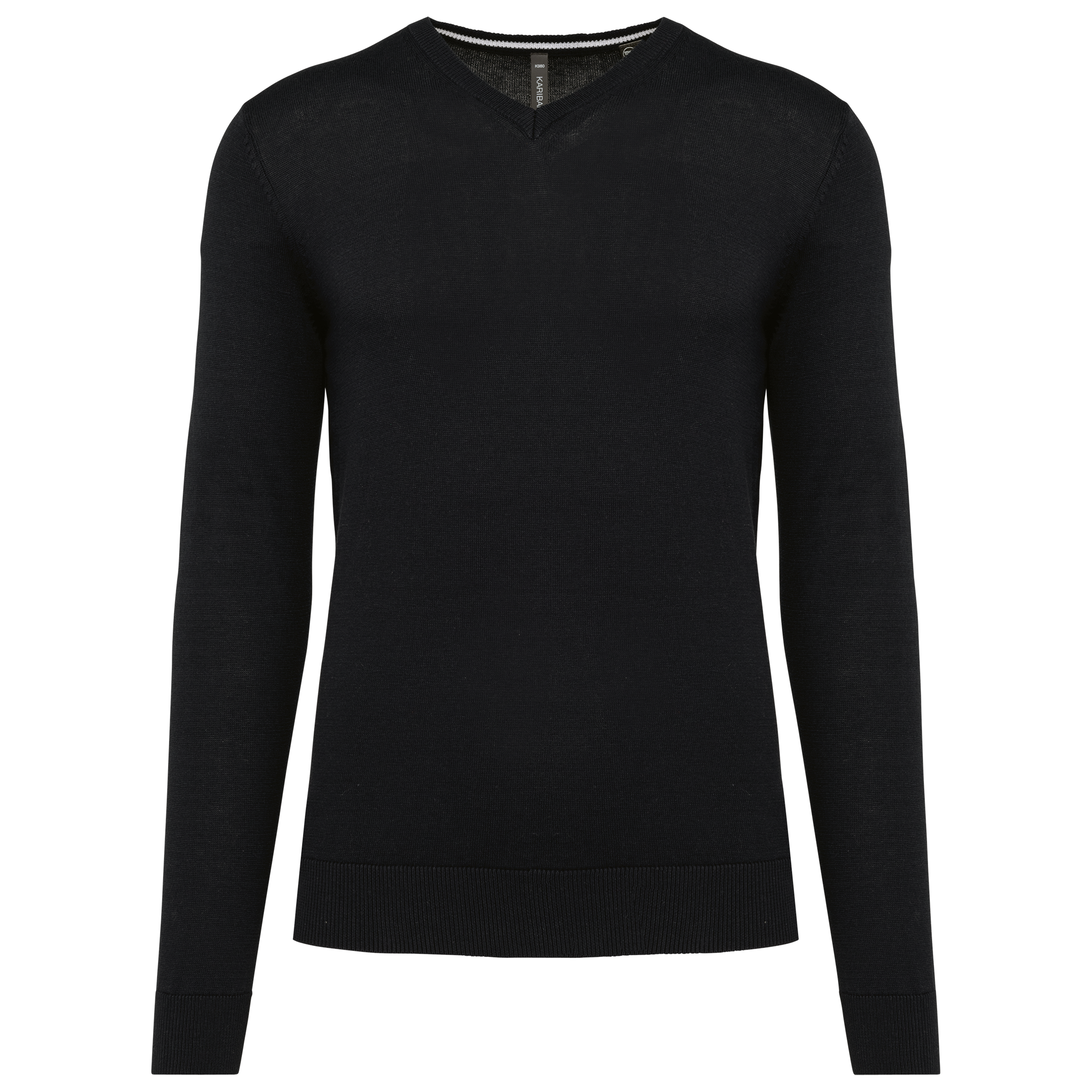 Kariban Ecologische herentrui met V-hals — Black
