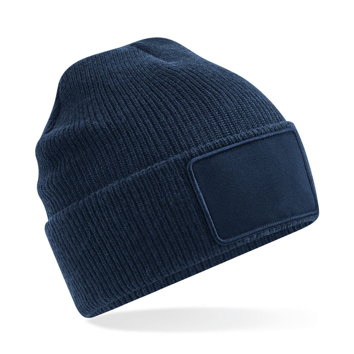 Beechfield® Thinsulate™ muts met afneembare patch — Navy