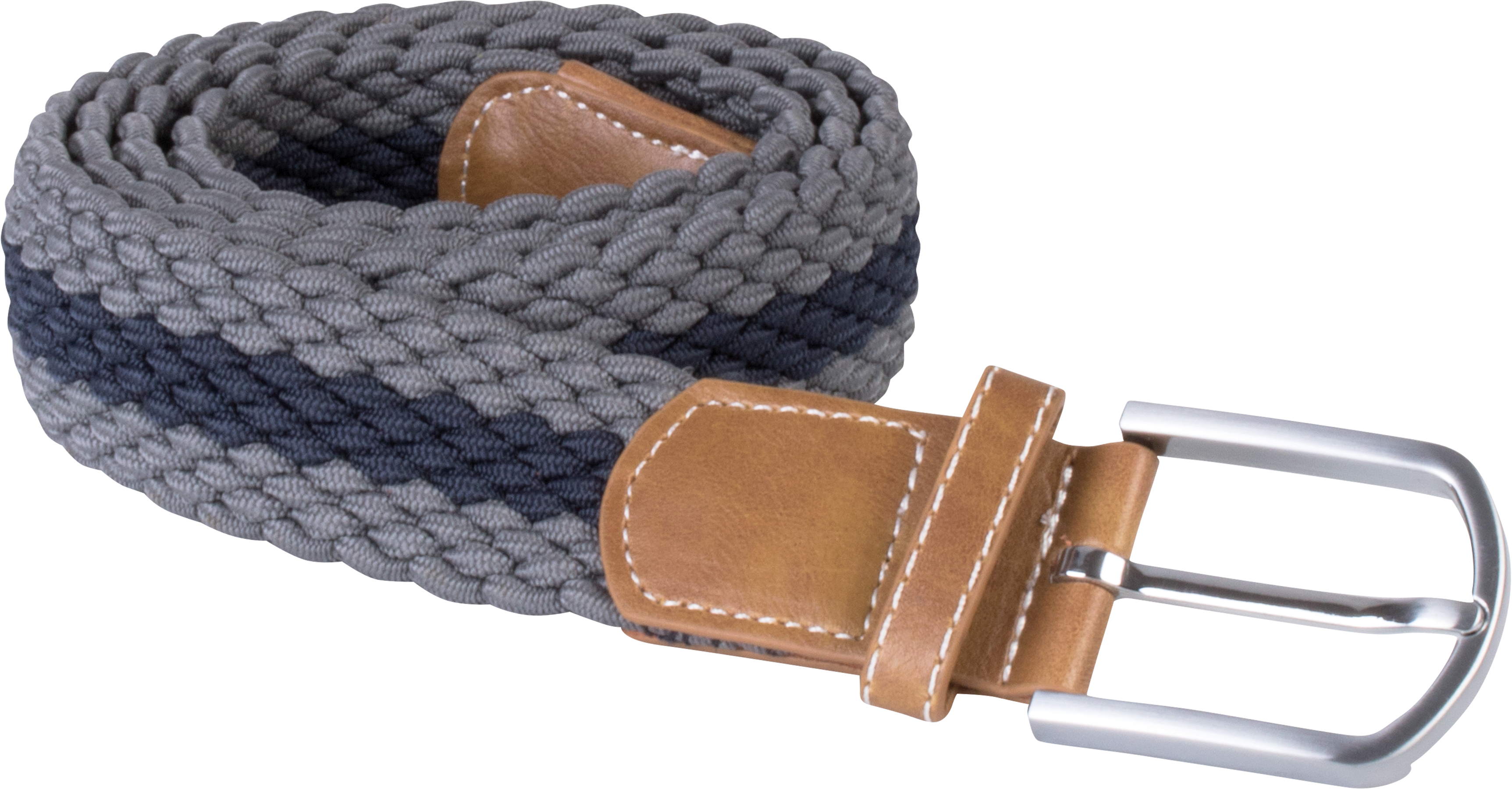 K-up Elastische gevlochten riem — Mid Grey / Navy