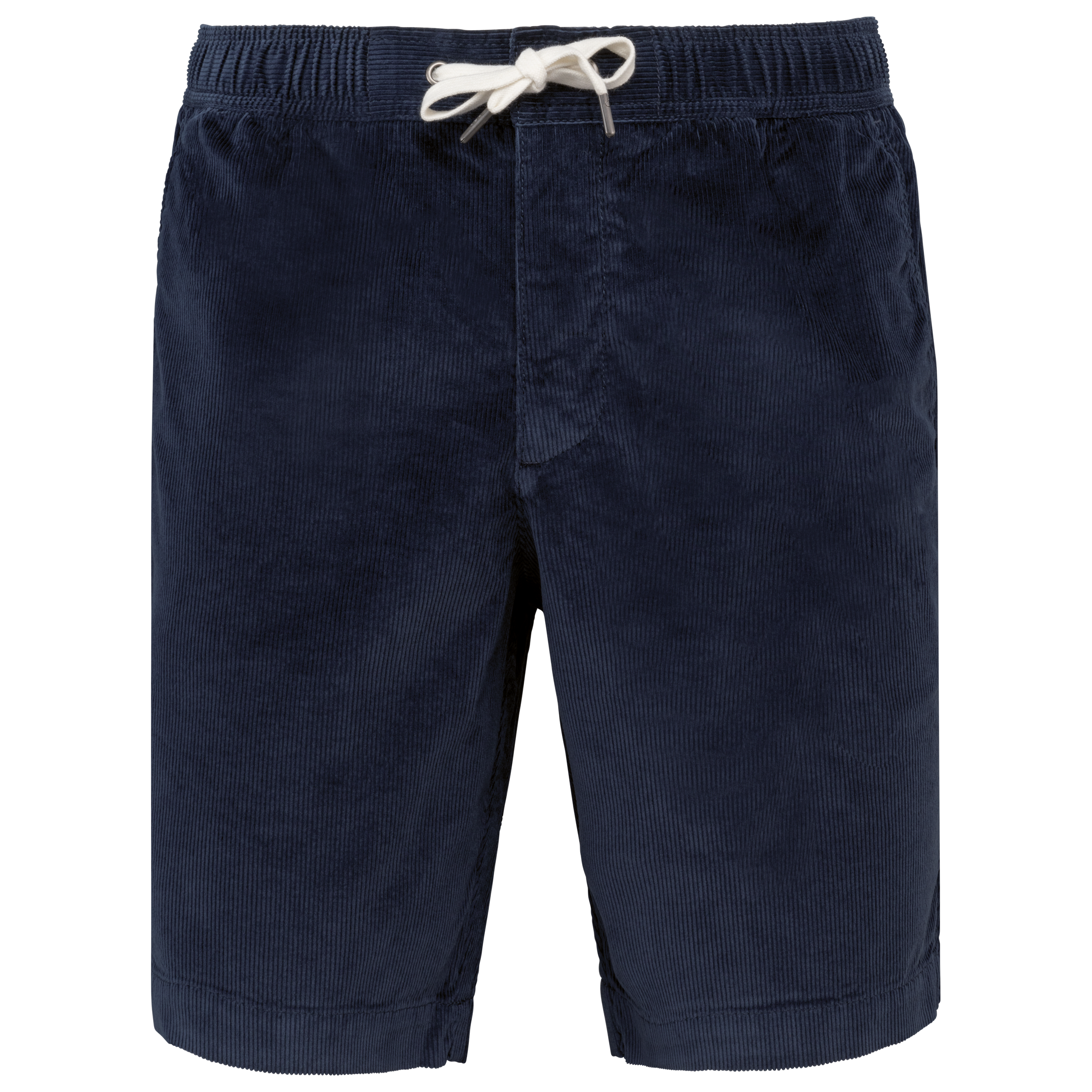Spasso Ecologische bermuda van ribfluweel — Navy Blue