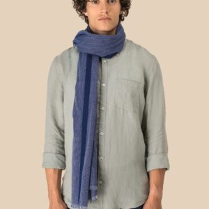 Spasso Uniseks tulbanddoek van chambray  — Blue Dotted