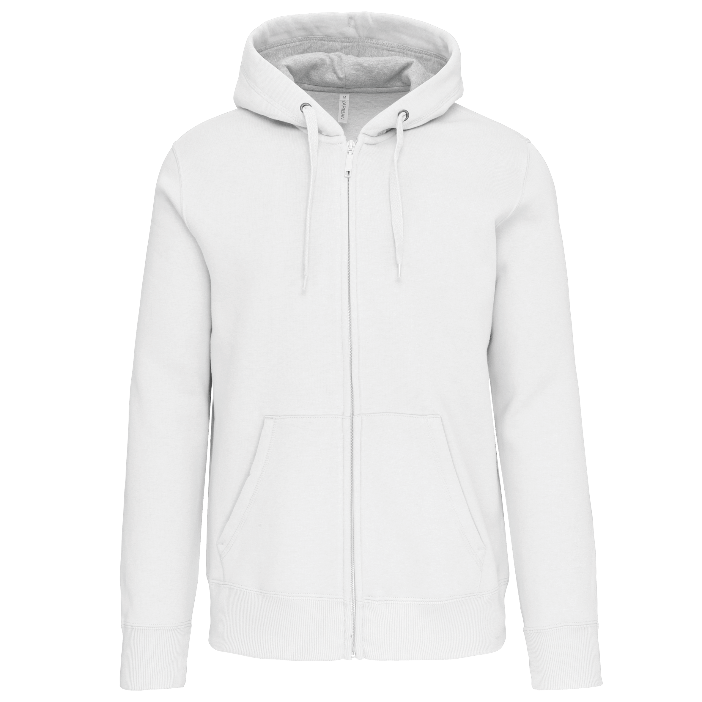 Kariban Sweatvest met capuchon — White