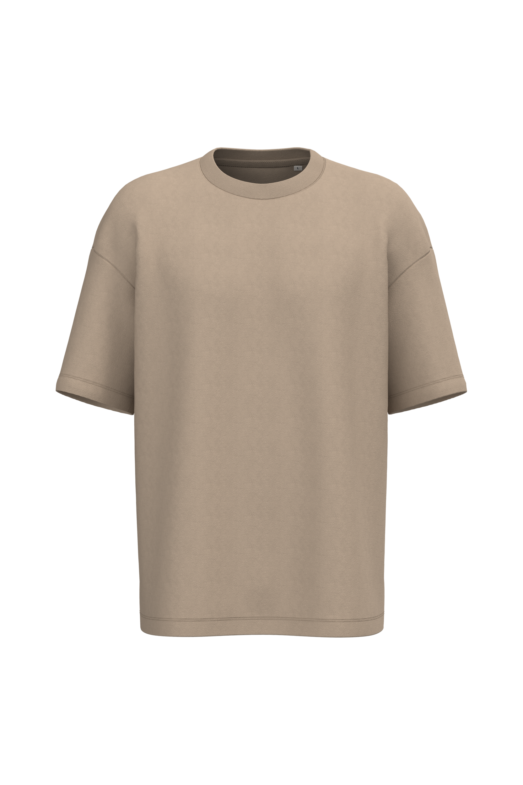 Native Spirit Ecologisch oversized uniseks T-shirt French Terry — Wet Sand