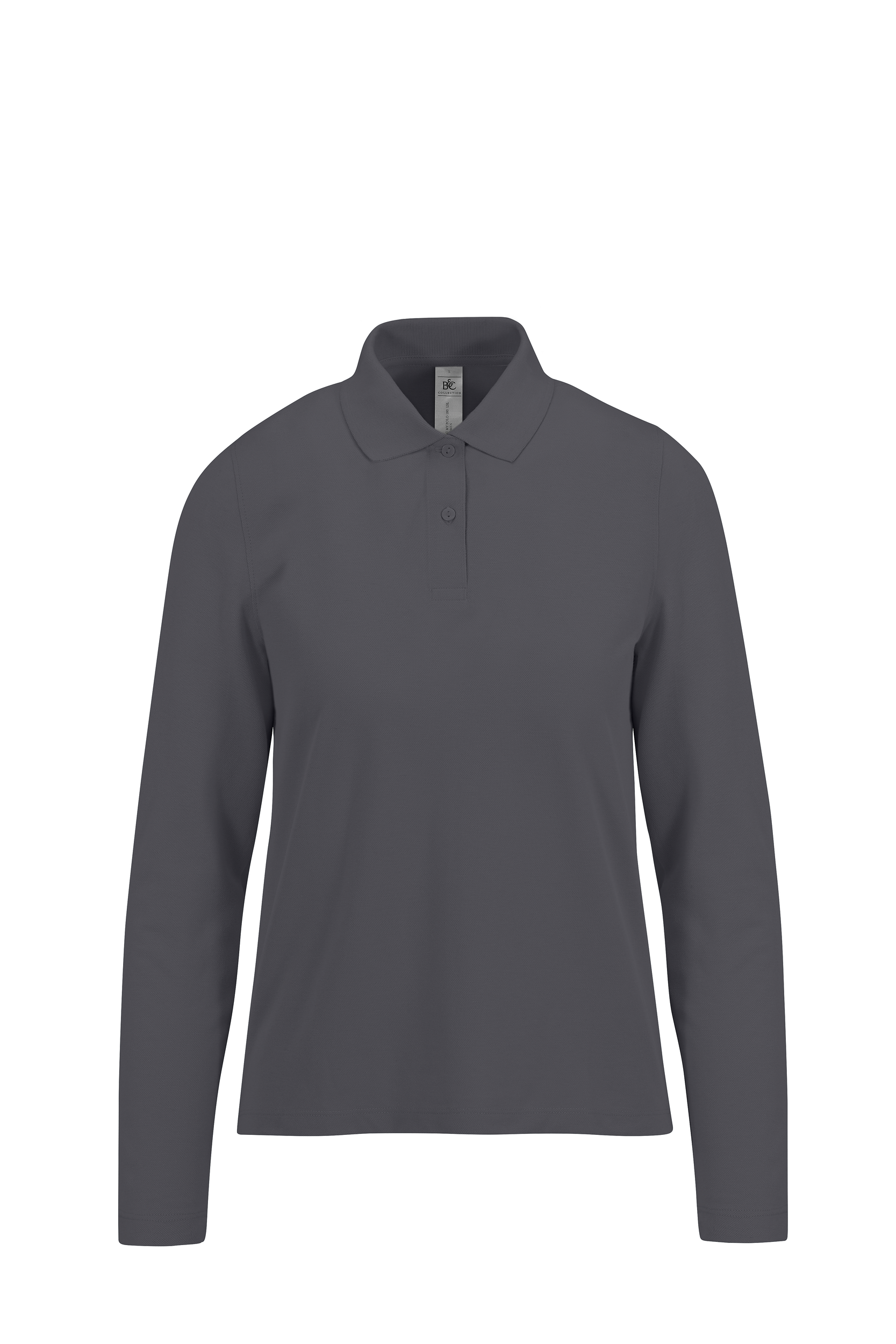 B&C MY POLO 180 Dames lange mouwen — Dark Grey