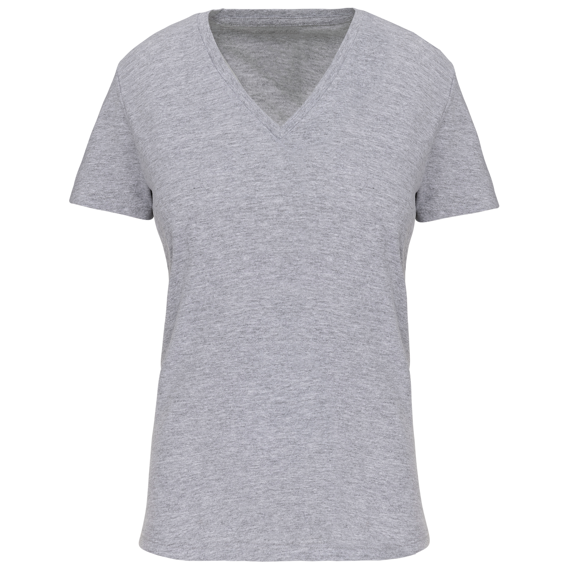 Kariban Dames-T-shirt BIO150 IC V-hals — Oxford Grey