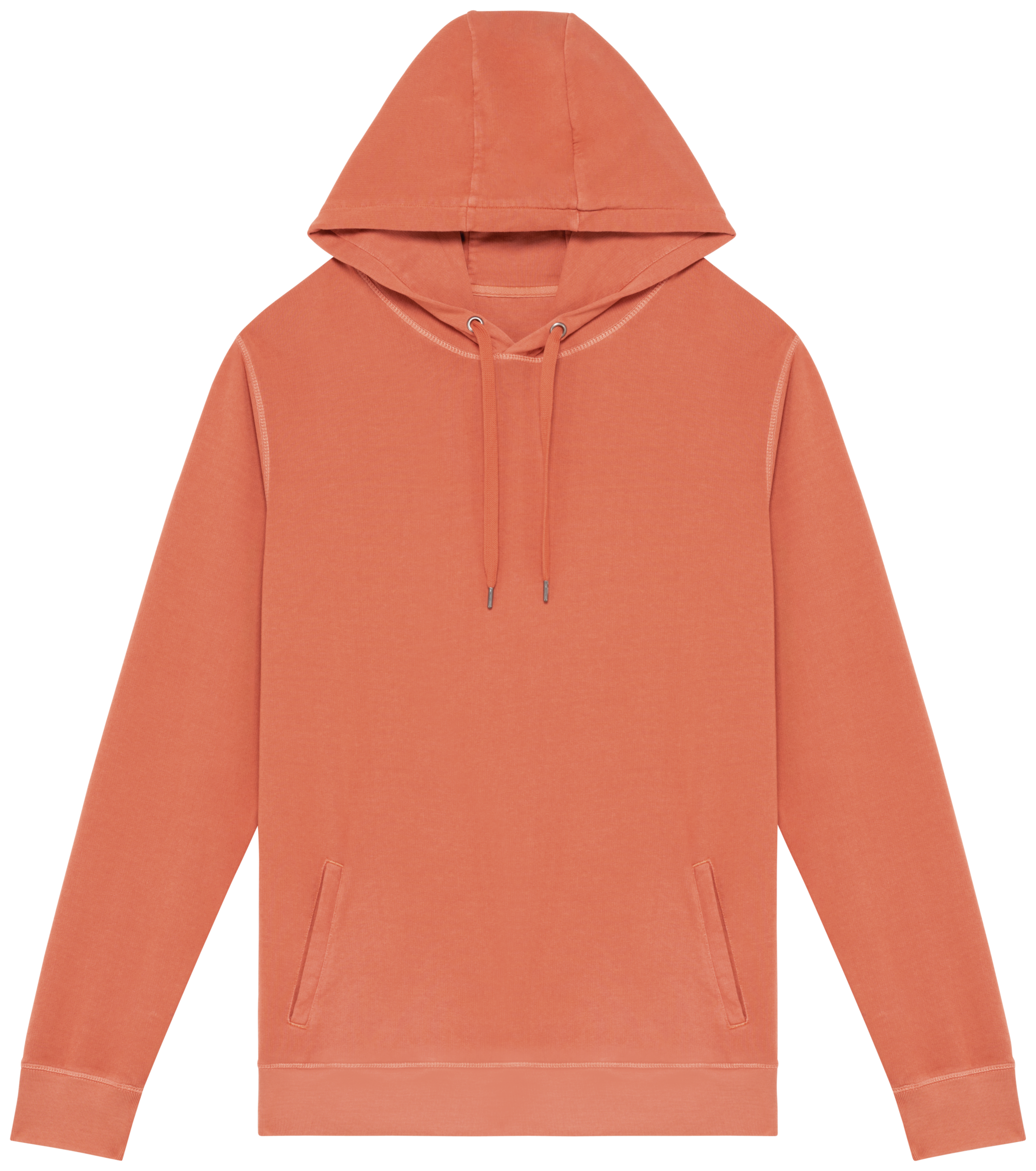 Native Spirit Ecologische uniseks sweater met capuchon French Terry — Washed Pomelo