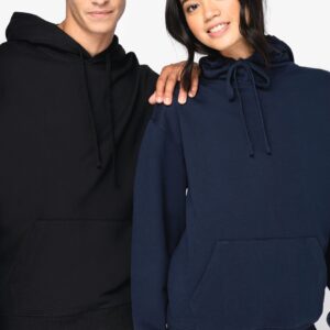 Native Spirit Ecologische uniseks sweater met capuchon en verlaagde schouders French Terry