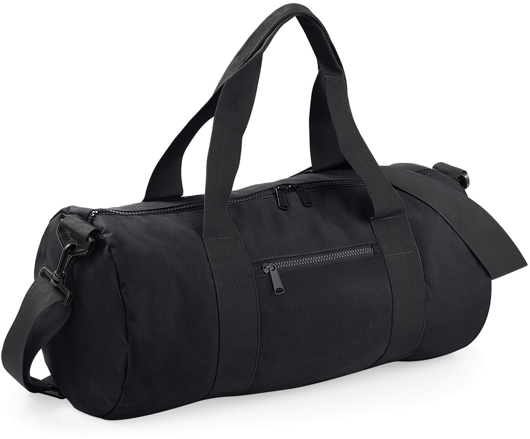 BagBase® Original Barrel Bag — Black / Black