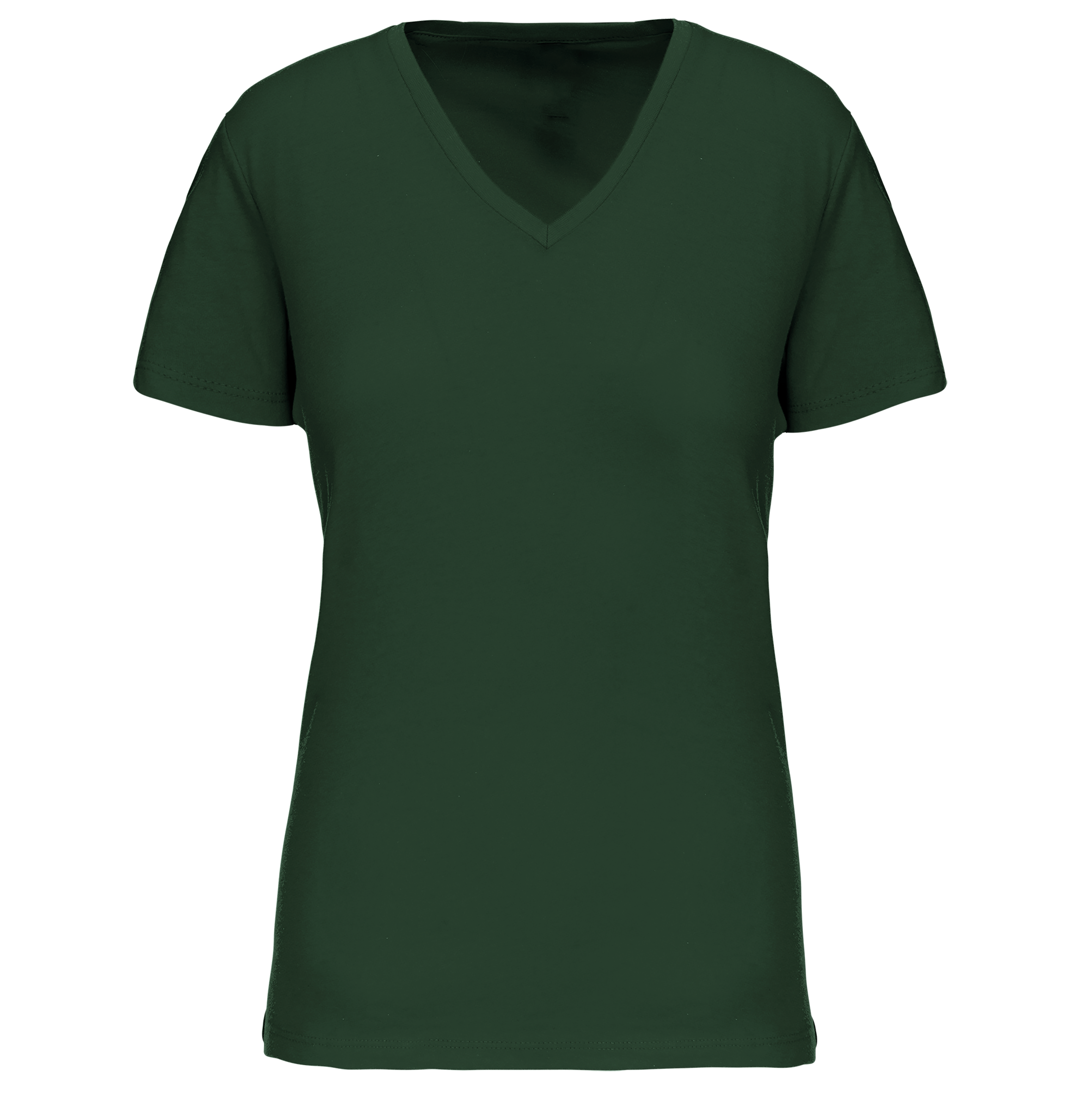 Kariban Dames-T-shirt BIO150 IC V-hals — Forest Green