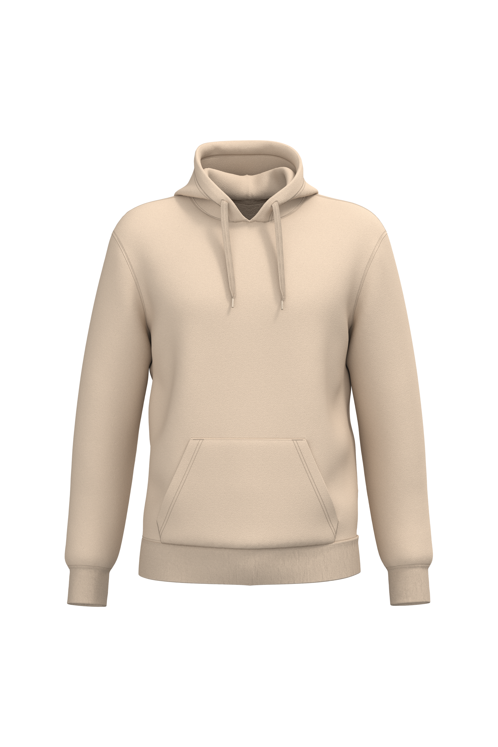 Kariban Gerecyclede uniseks sweater hoodie — Light Sand