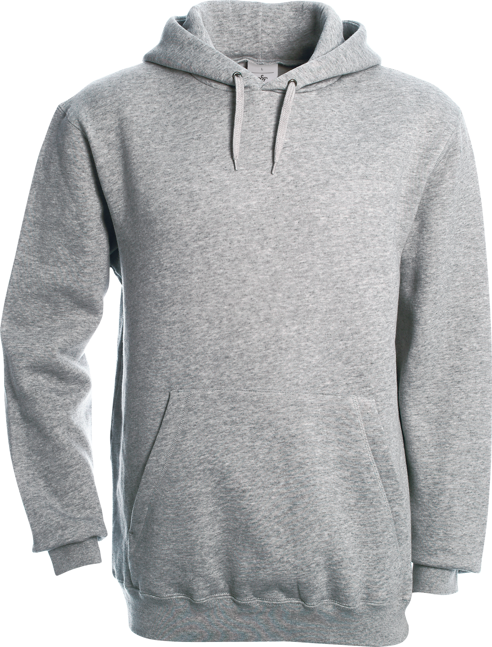 B&C Sweater met capuchon — Heather Grey