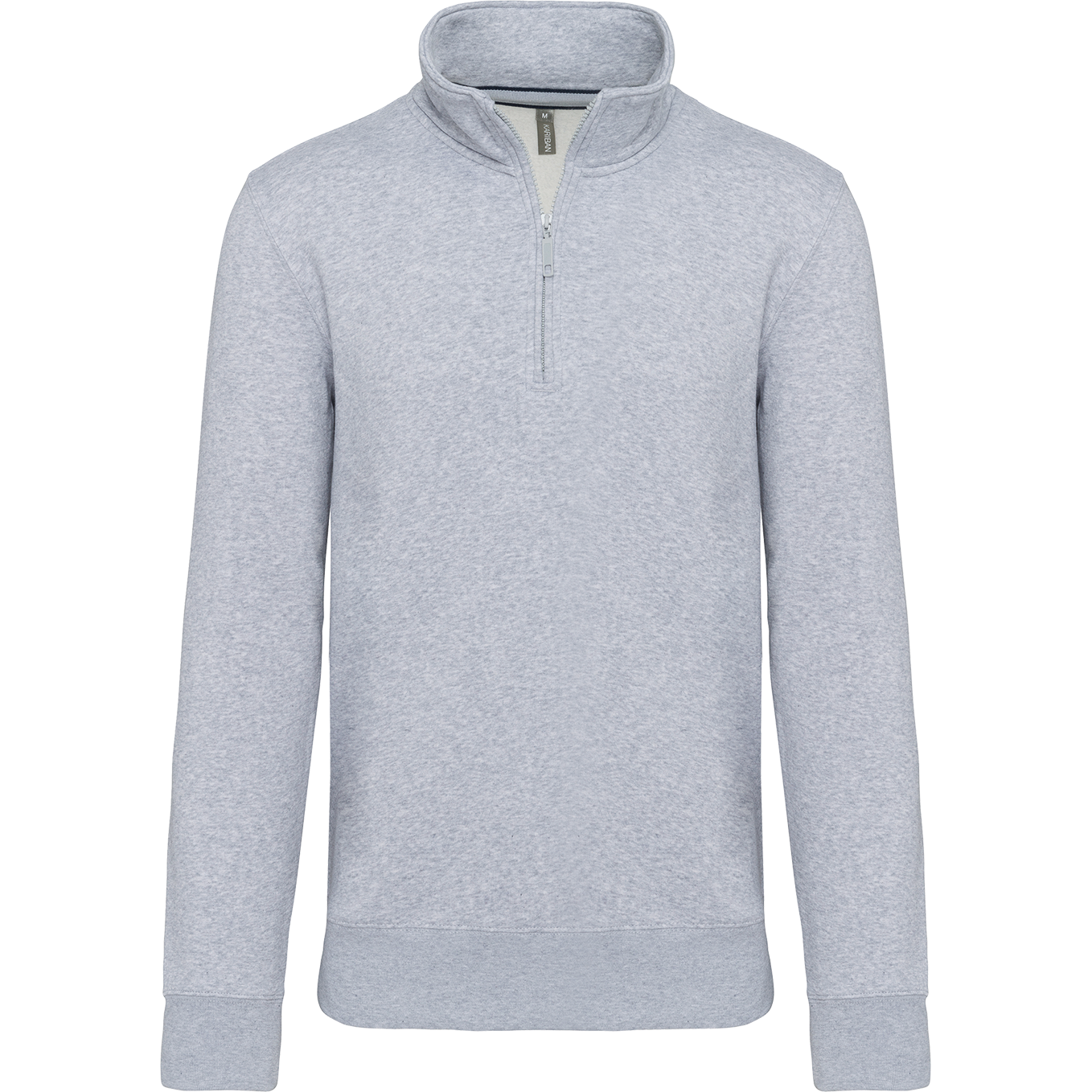 Kariban Sweater met ritskraag — Oxford Grey