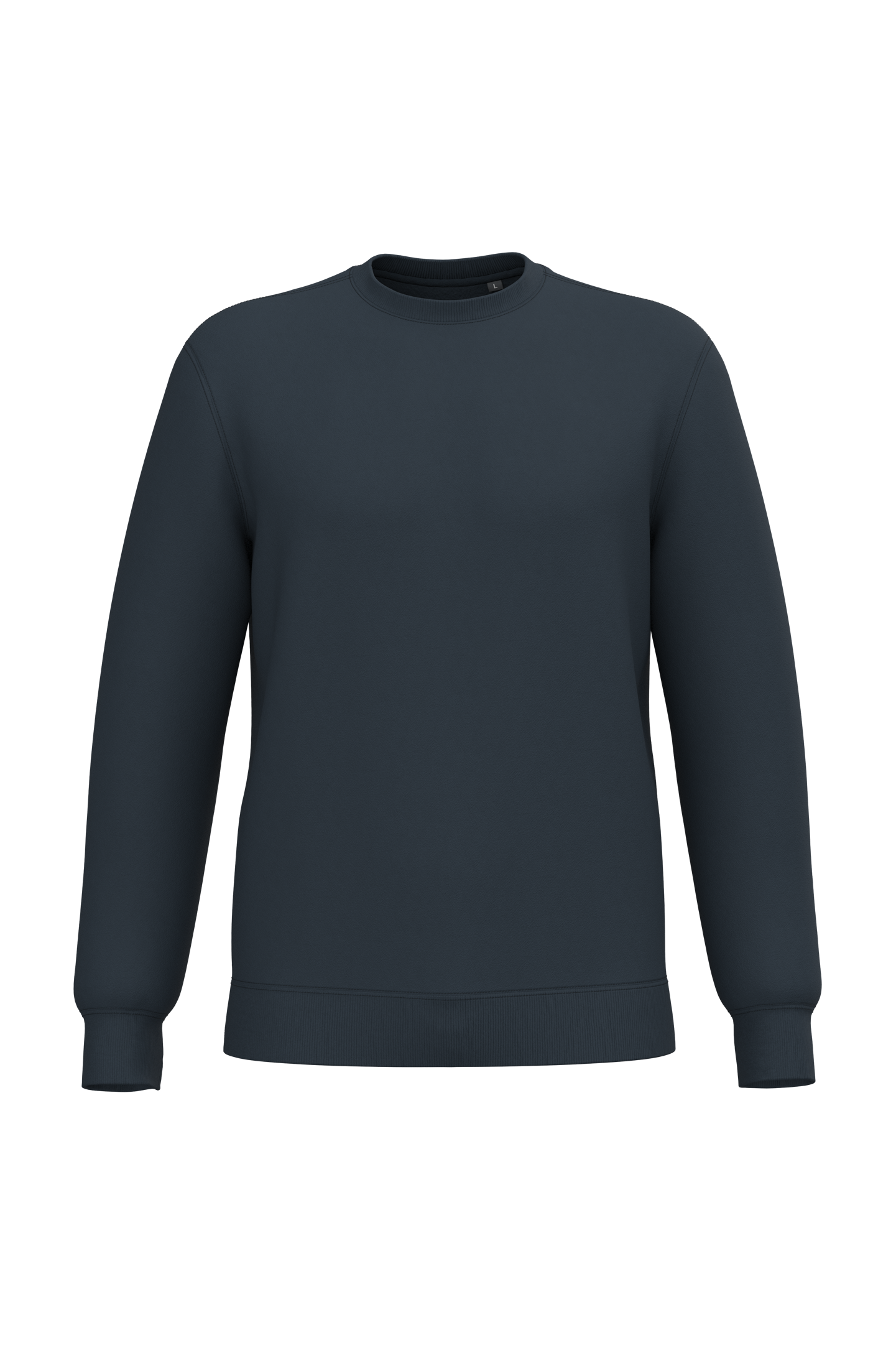 Kariban Gerecyclede uniseks sweater met ronde hals — Navy