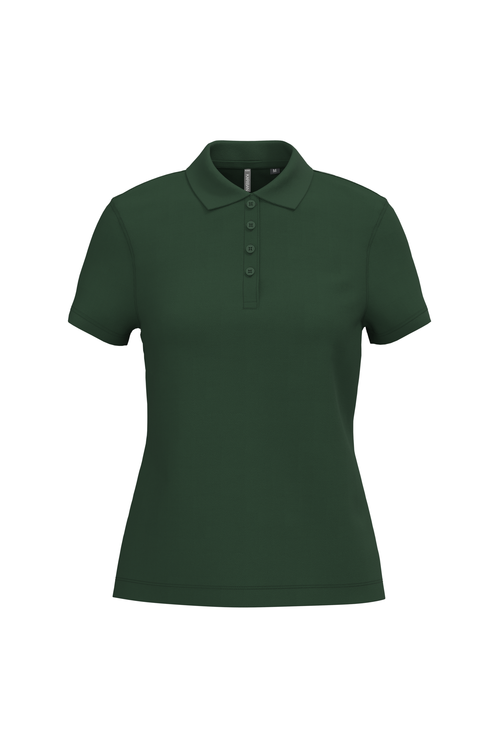 Kariban Piqué-damespolo korte mouwen — Forest Green