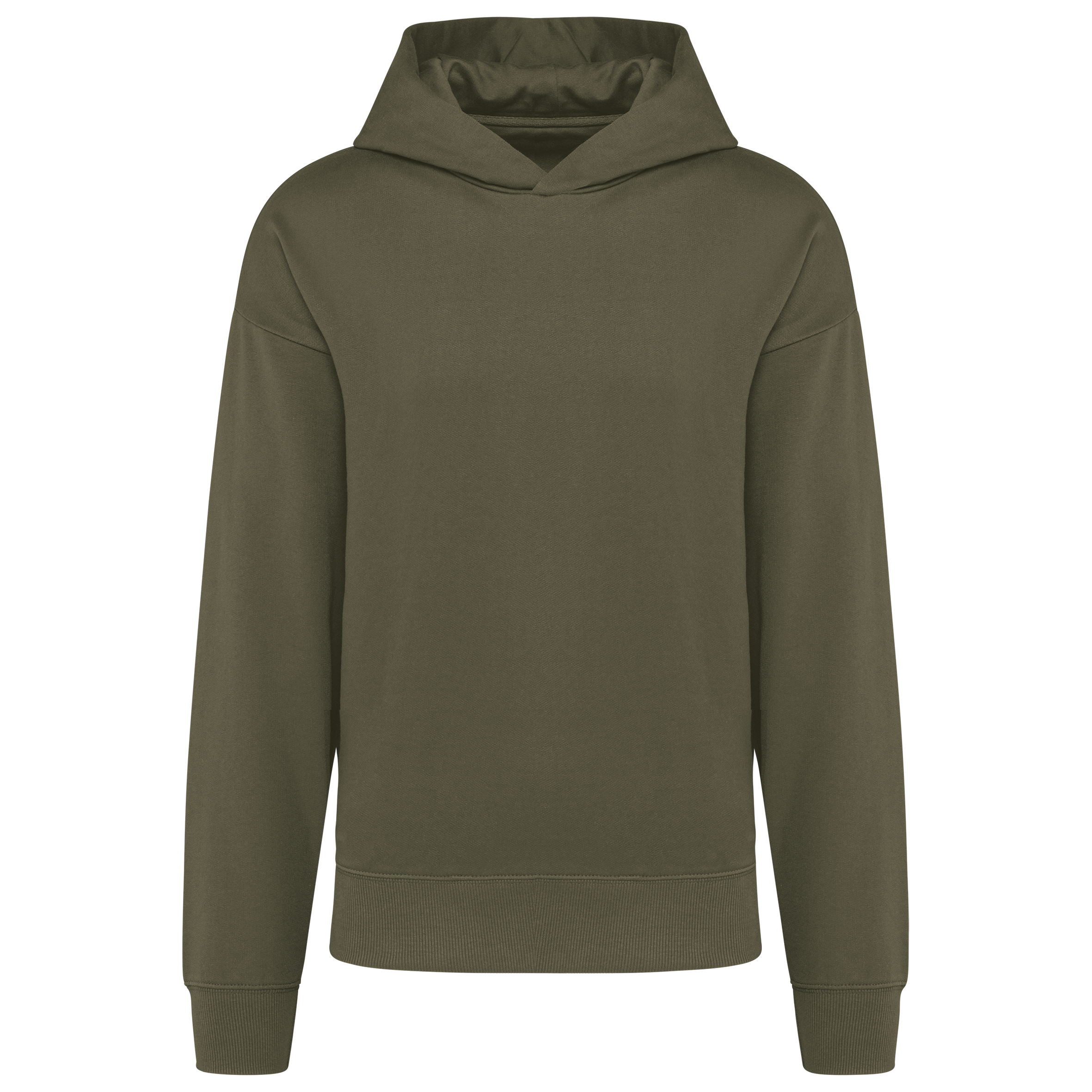 Kariban Oversized fleece sweater met capuchon — Light khaki
