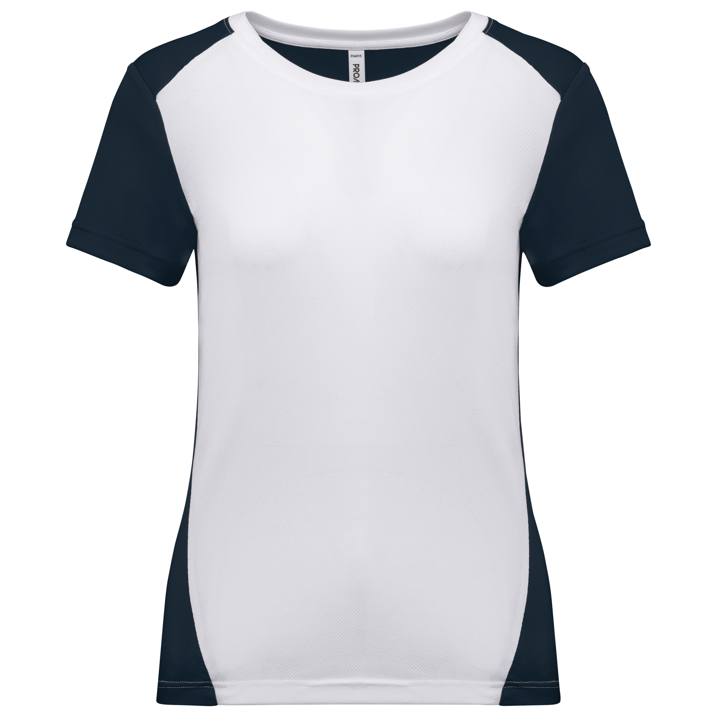 PROACT® Ecologisch sport-T-shirt in twee kleuren voor dames — White / Navy