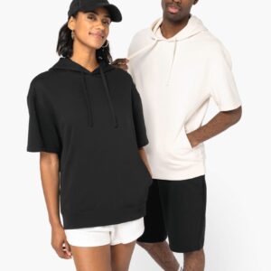 Native Spirit Ecologische uniseks sweater met capuchon en korte verlaagde schouders French Terry