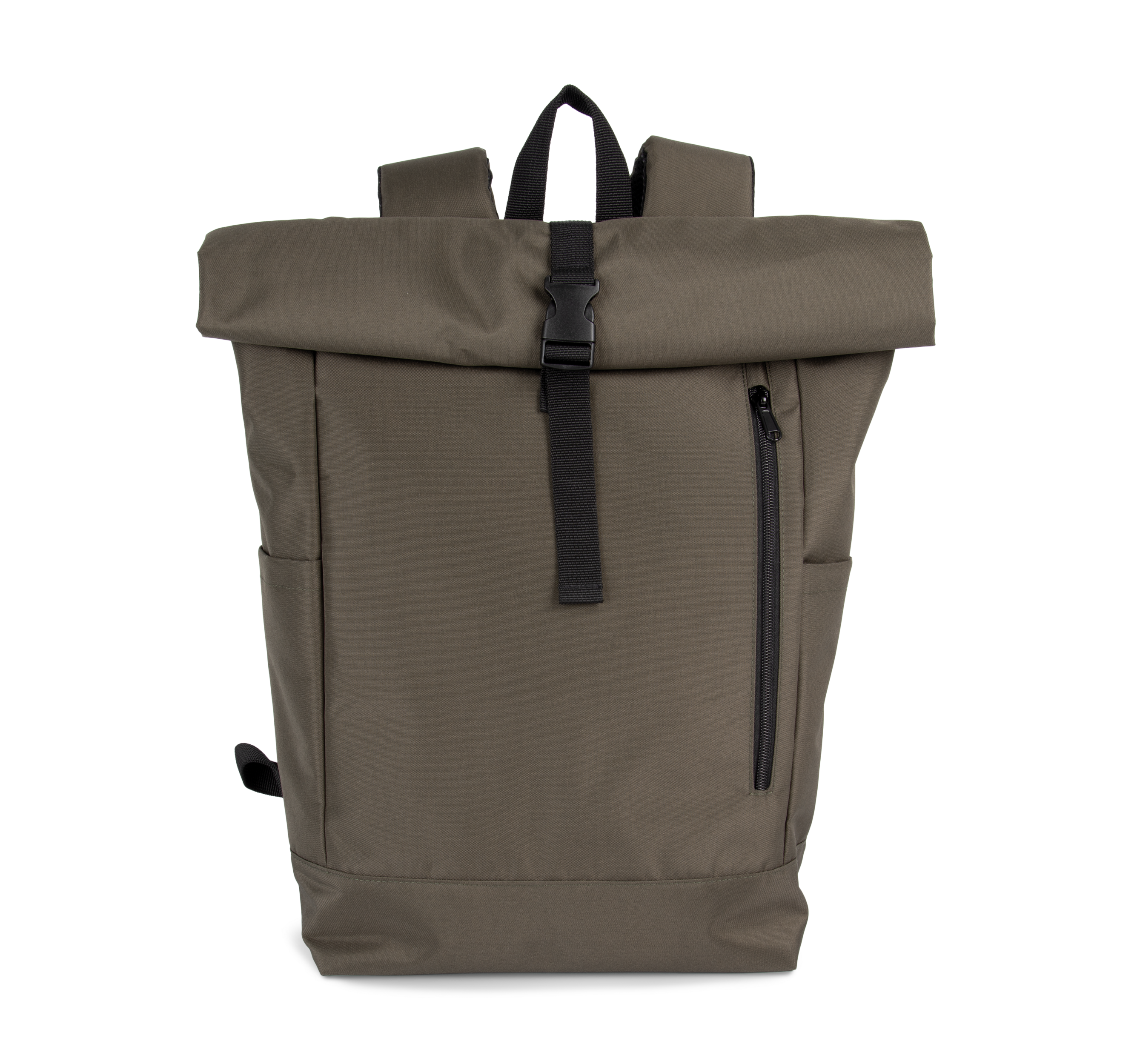 Kimood Casual rugzak Roll-Top — Dark Khaki
