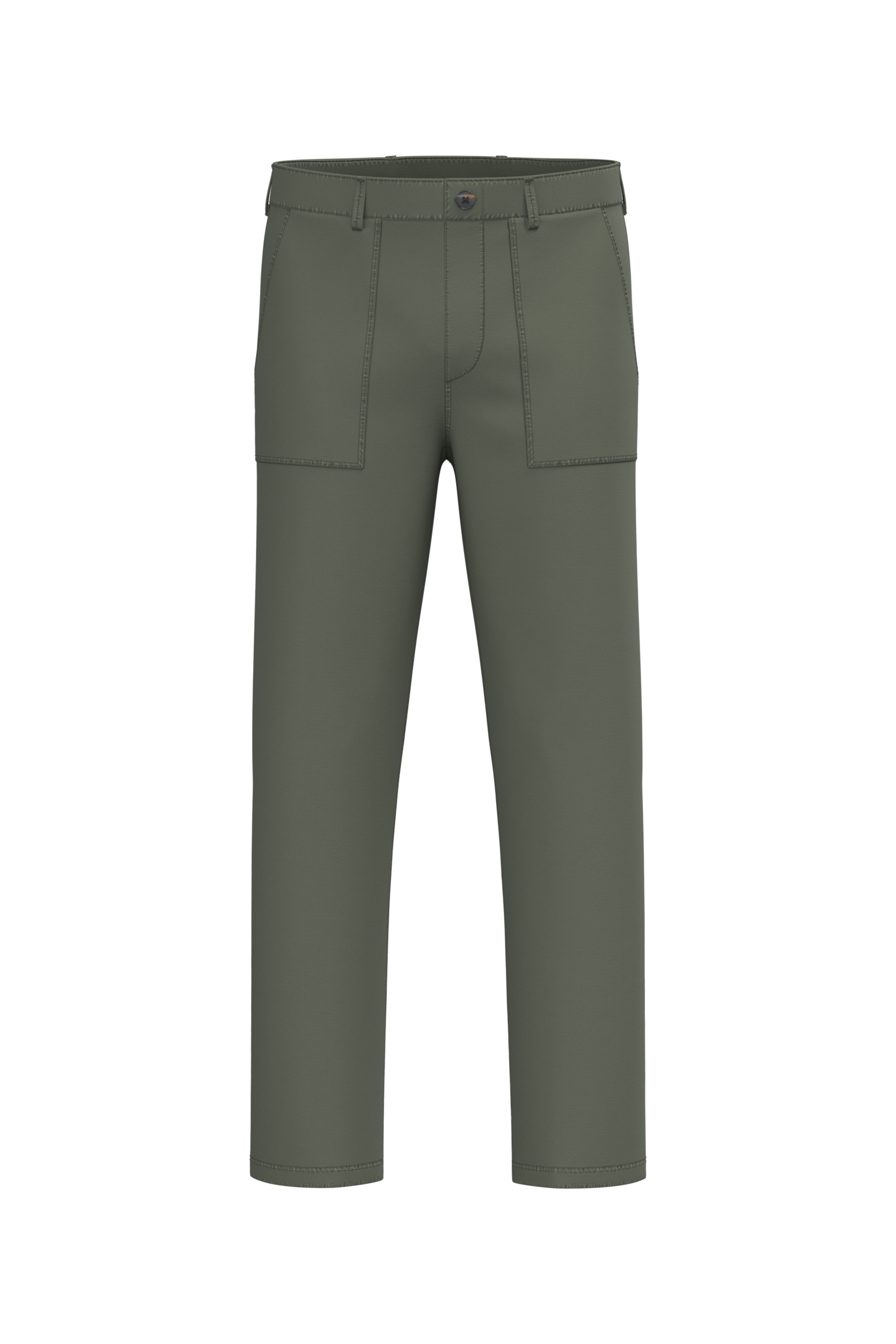 Native Spirit Heren utility broek met verwassen look van ecologisch materiaal — Washed Organic Khaki