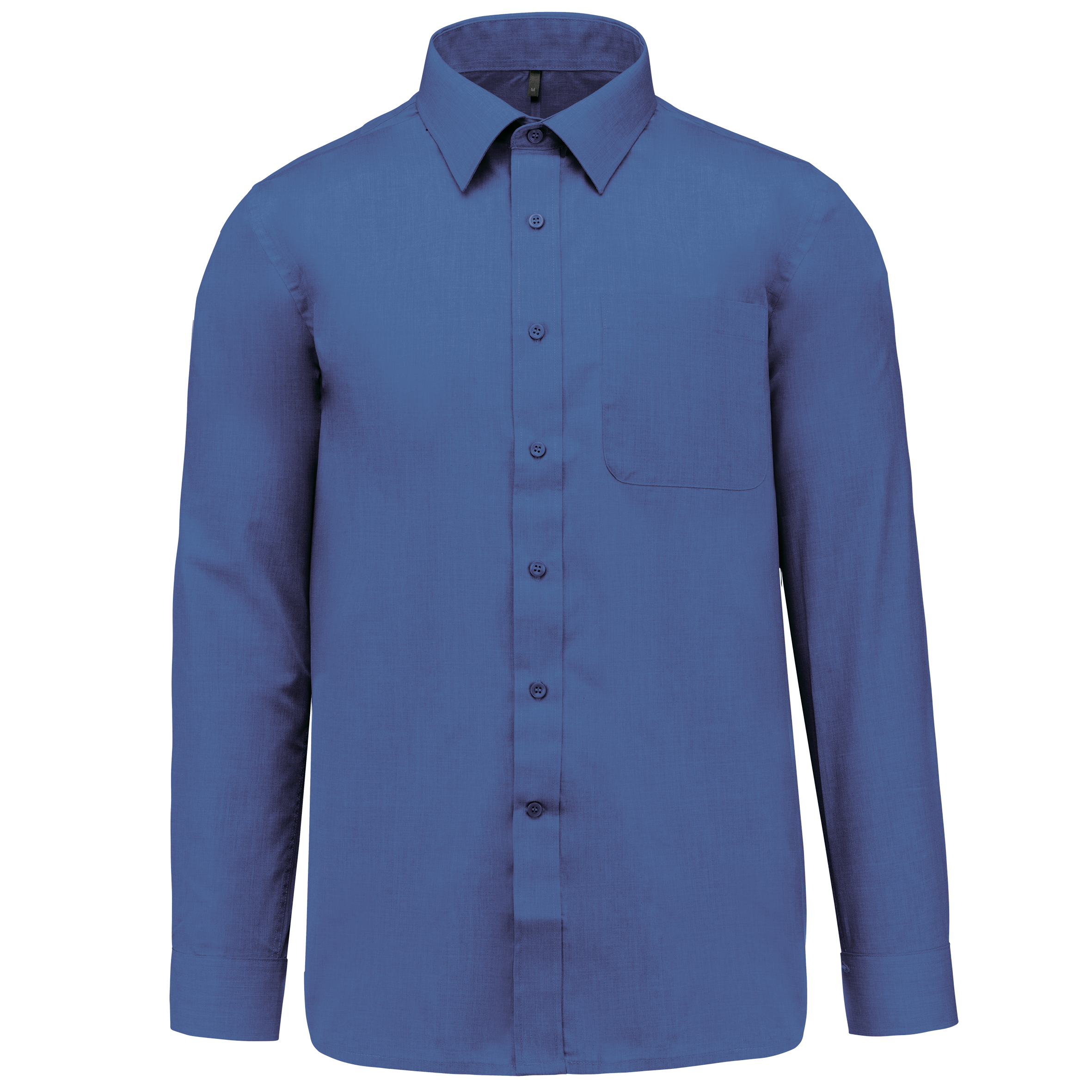 Kariban Overhemd in onderhoudsvriendelijk polykatoen-popeline heren — Cobalt Blue