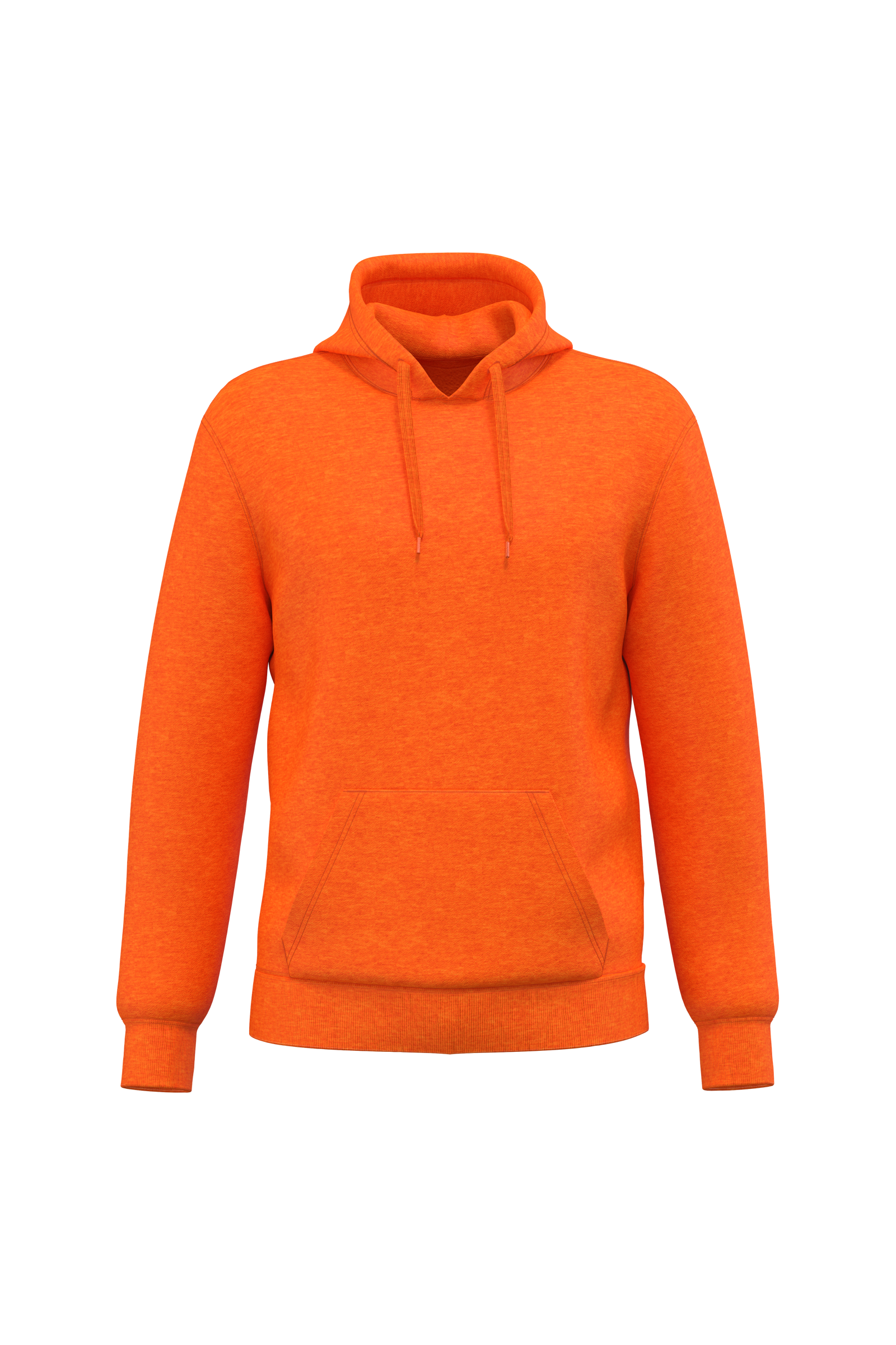 Kariban Gerecyclede uniseks sweater hoodie — Fluorescent Orange