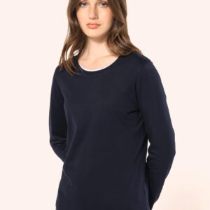 Kariban Premium Supima® dames-T-shirt ronde hals lange mouwen