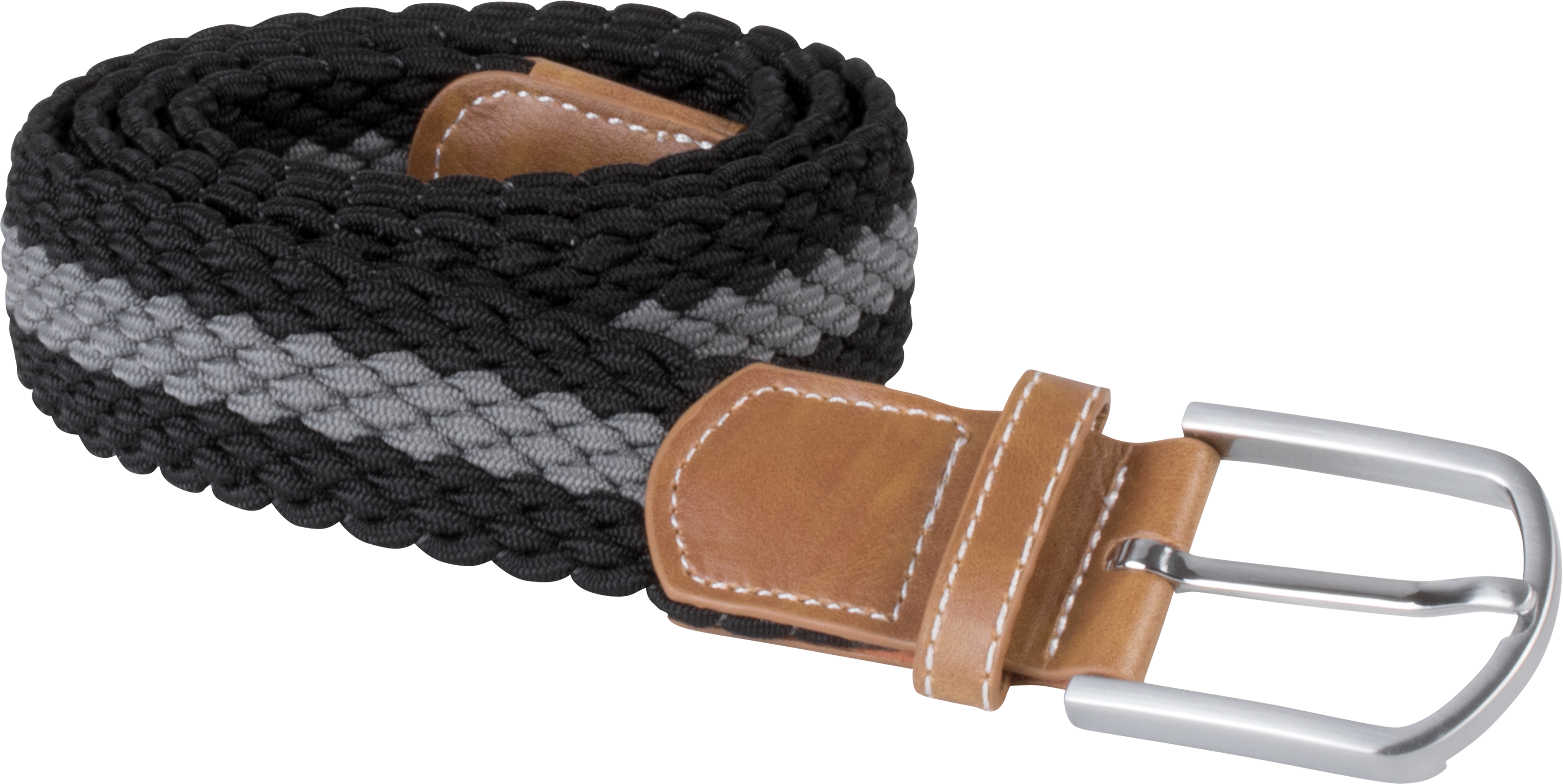 K-up Elastische gevlochten riem — Black / Mid Grey