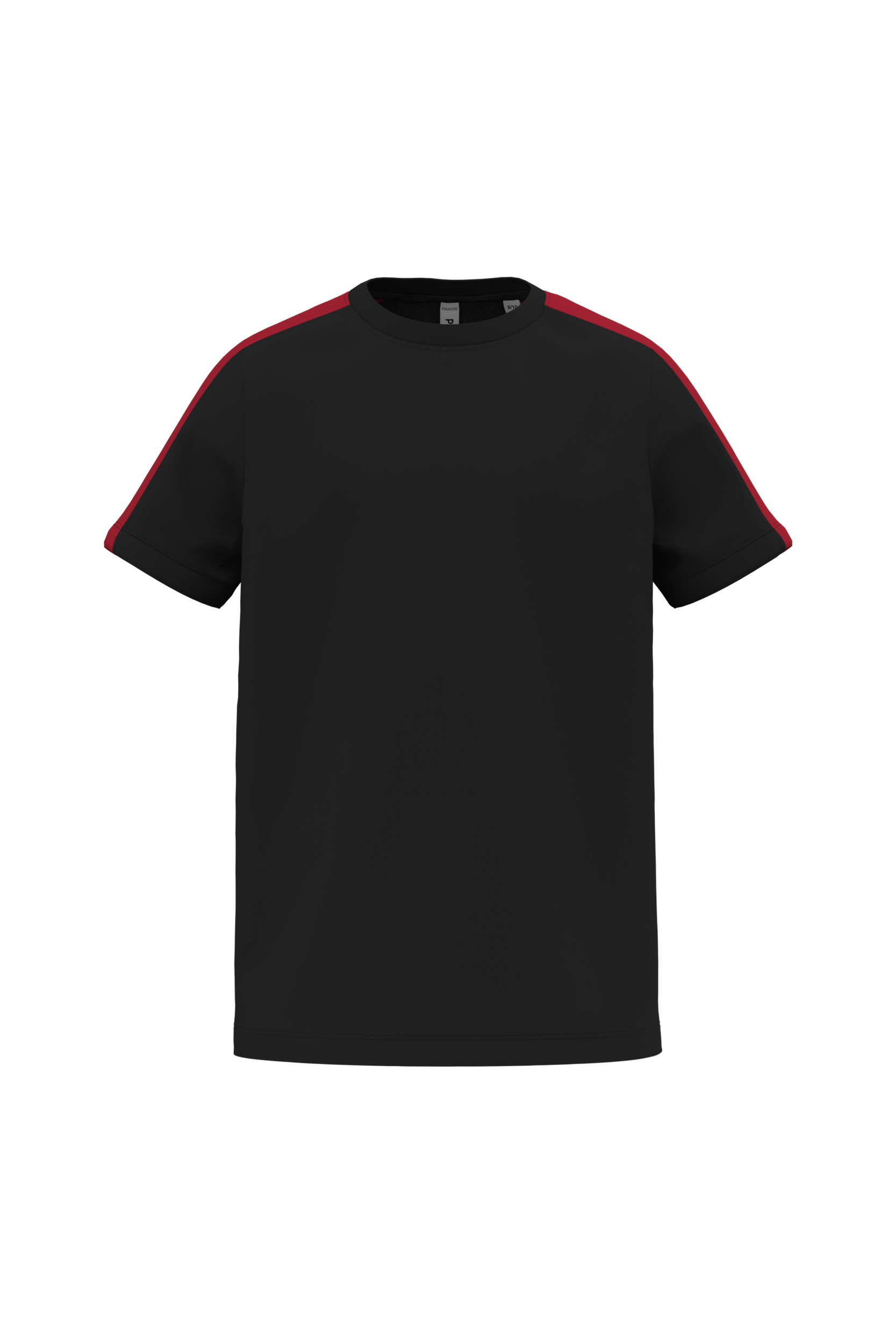PROACT® Tweekleurig teamwear T-shirt voor kinderen — Black / Sporty Red