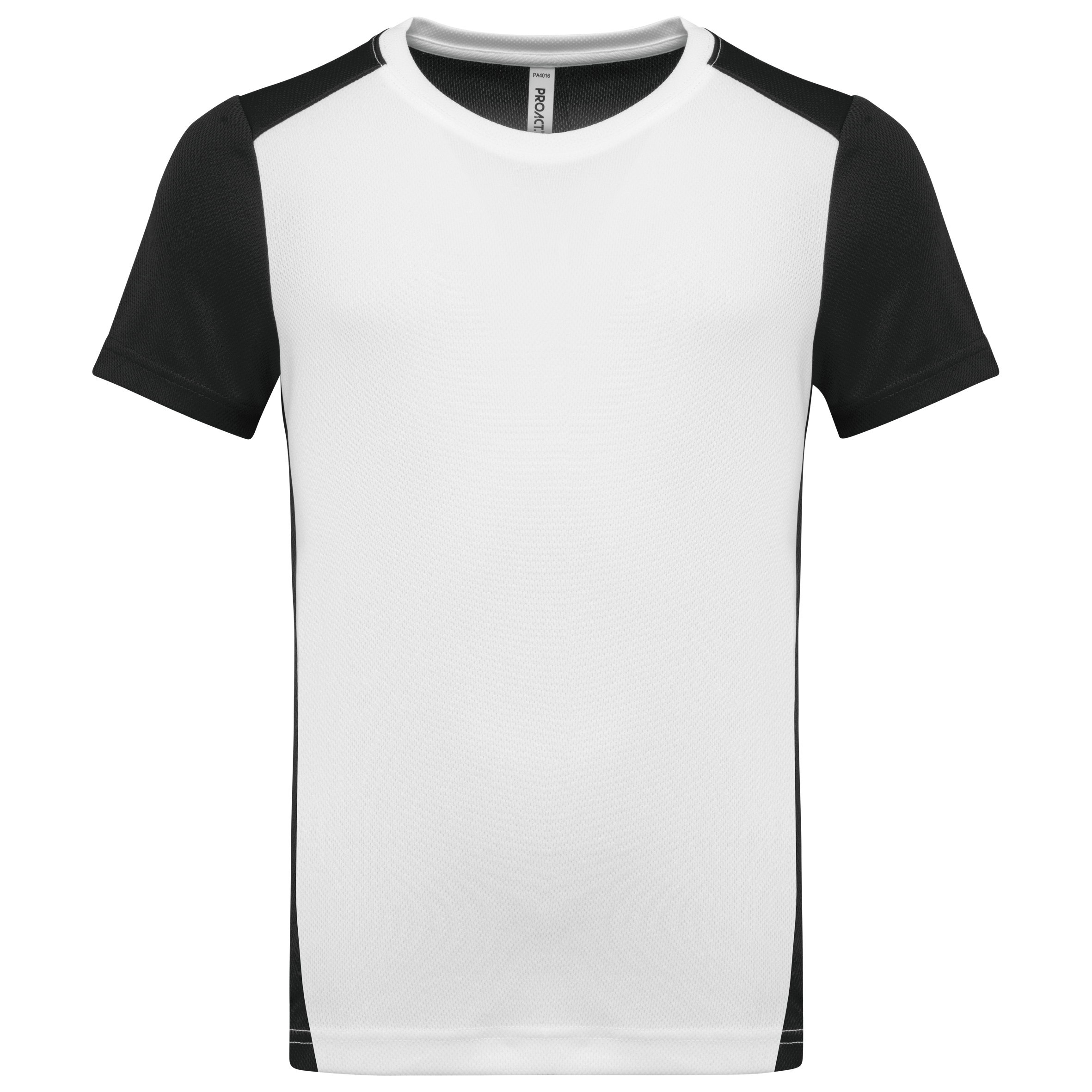 PROACT® Ecologisch sport-T-shirt in twee kleuren voor kinderen — White / Black