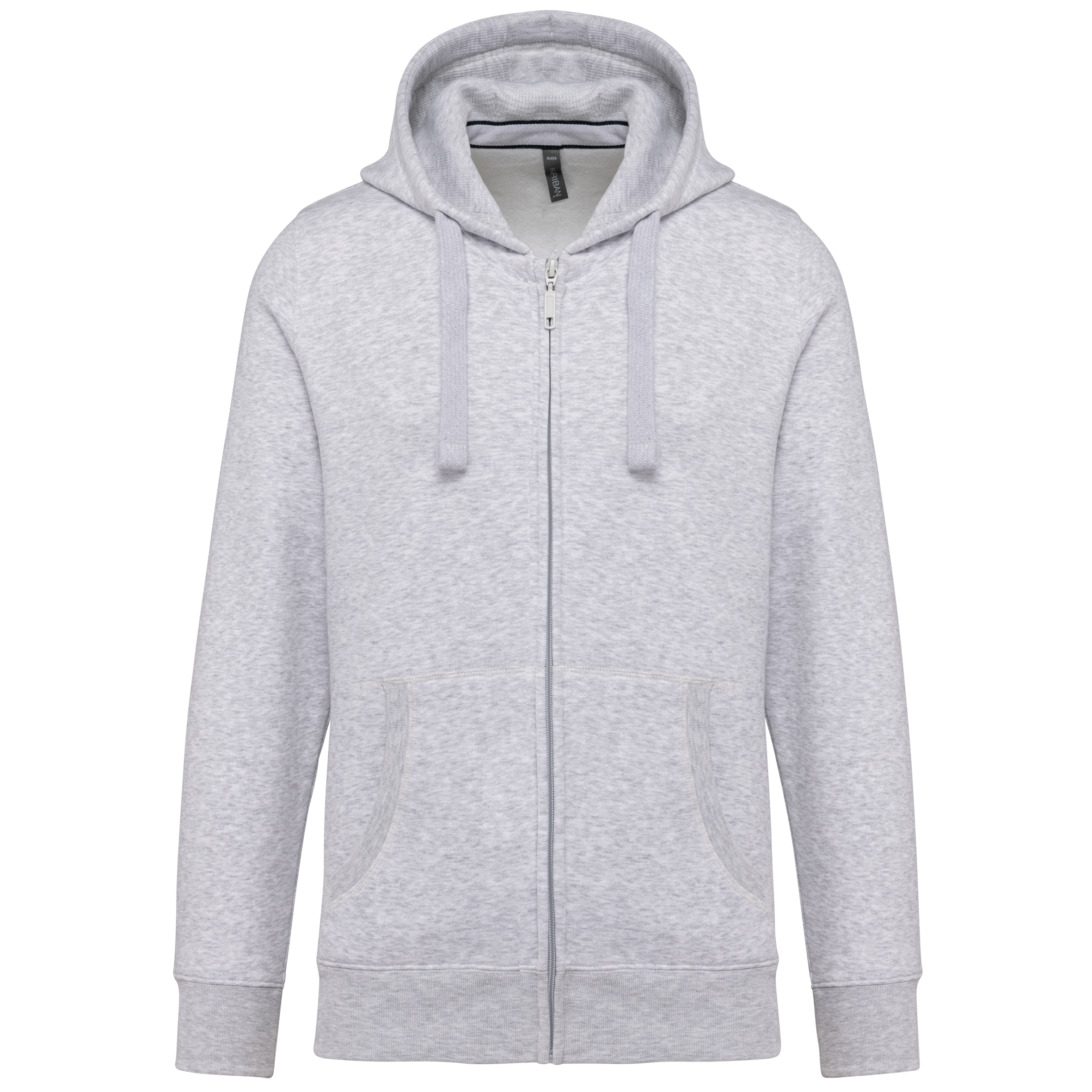 Kariban Hooded Sweater Met Rits — Ash Heather