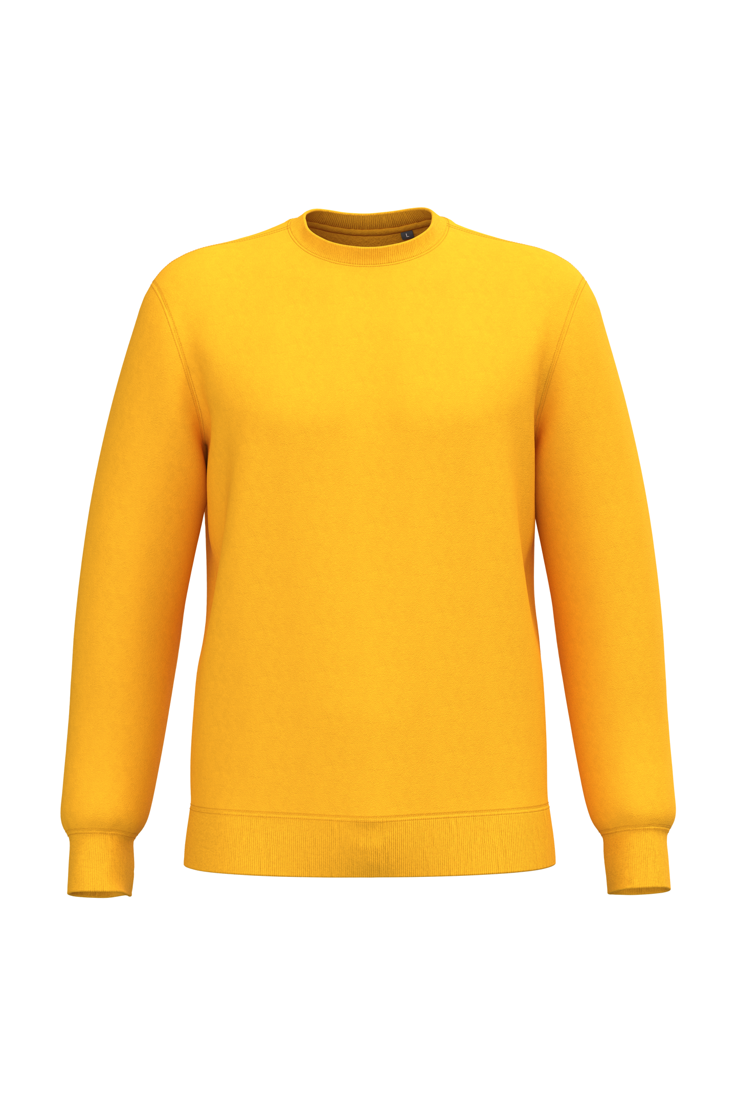 Kariban Gerecyclede uniseks sweater met ronde hals — Yellow