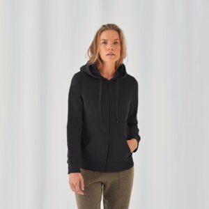B&C QUEEN Sweatshirt met capuchon en rits