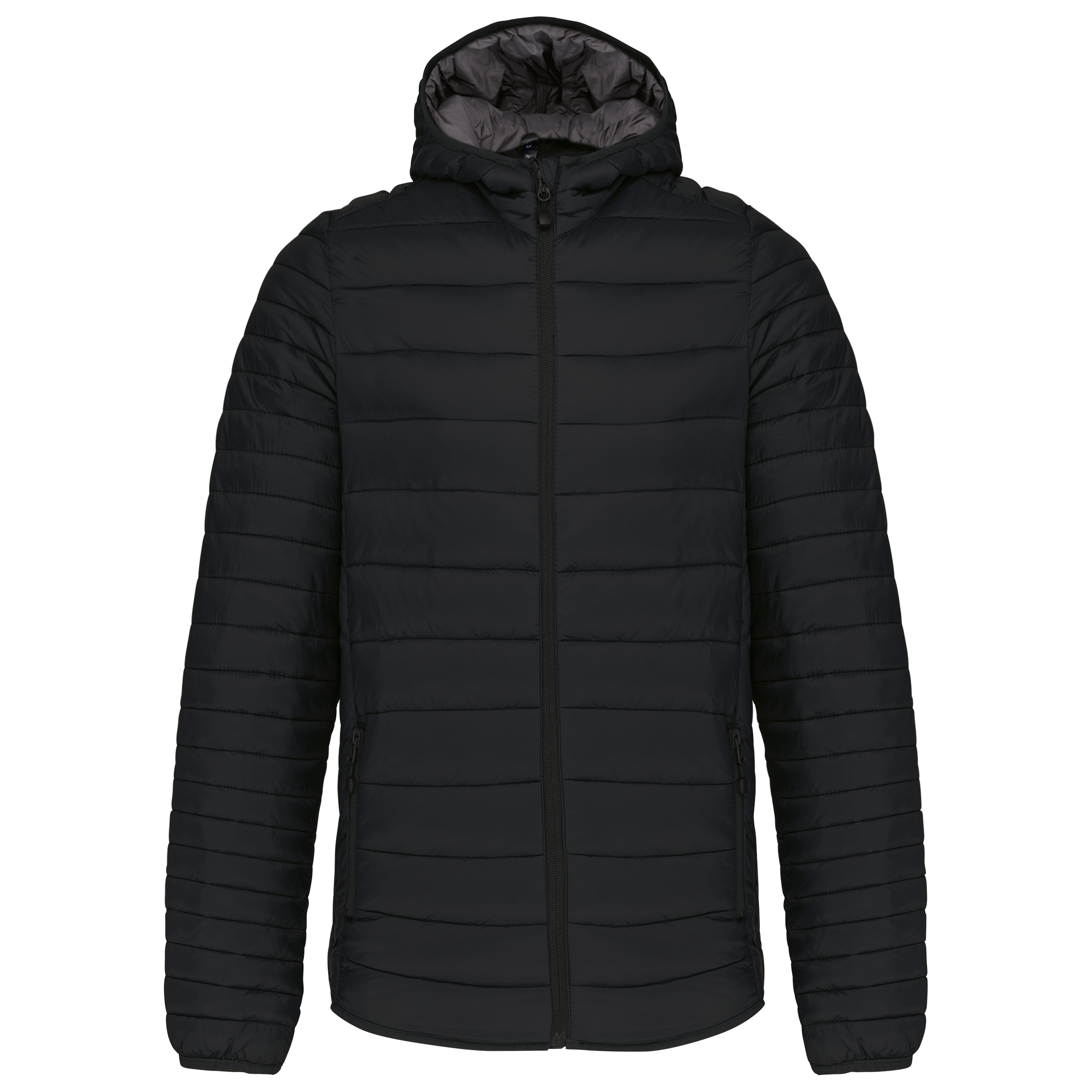 Kariban Men's lightweight hooded padded jacket — Black