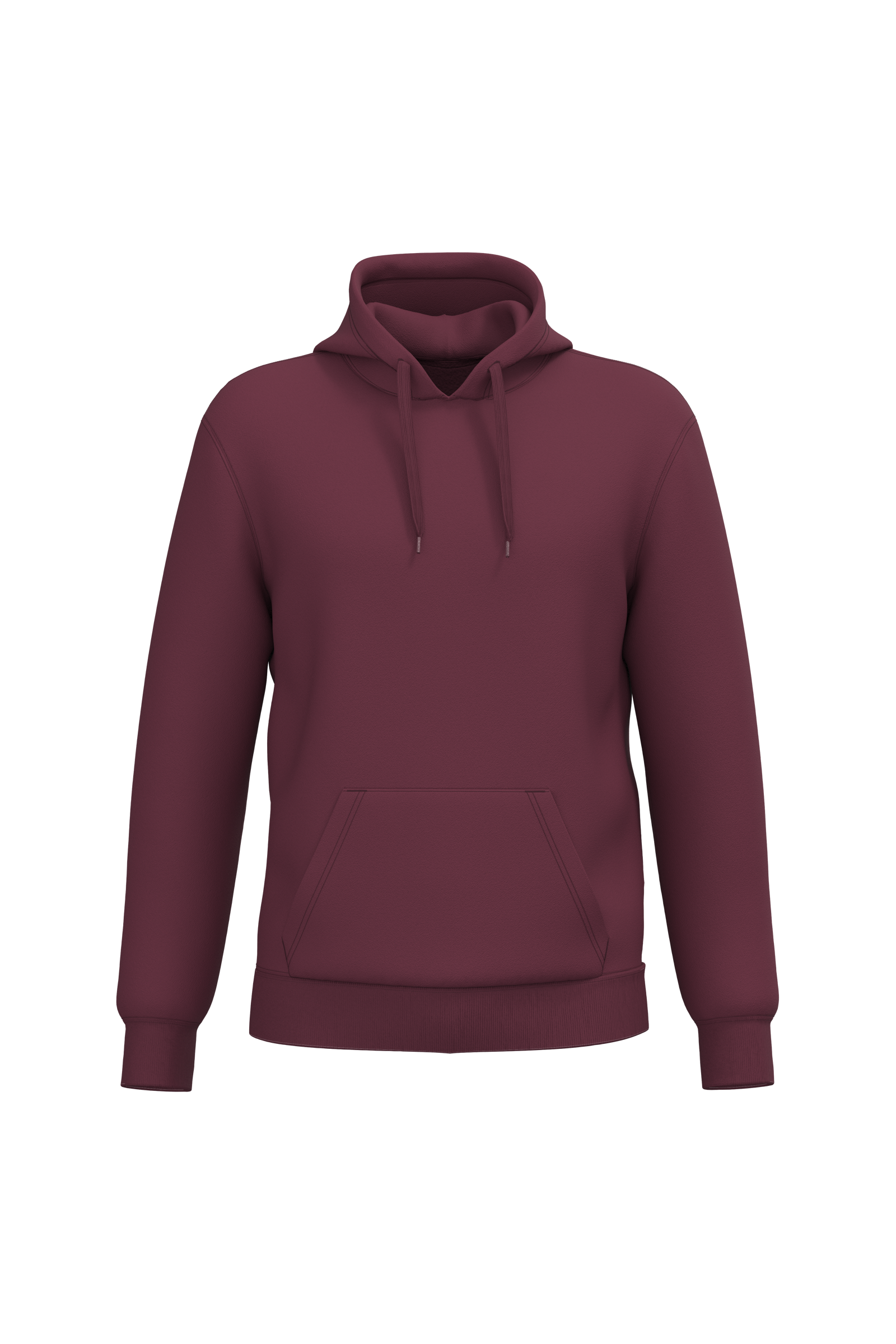 Kariban Gerecyclede uniseks sweater hoodie — Wine