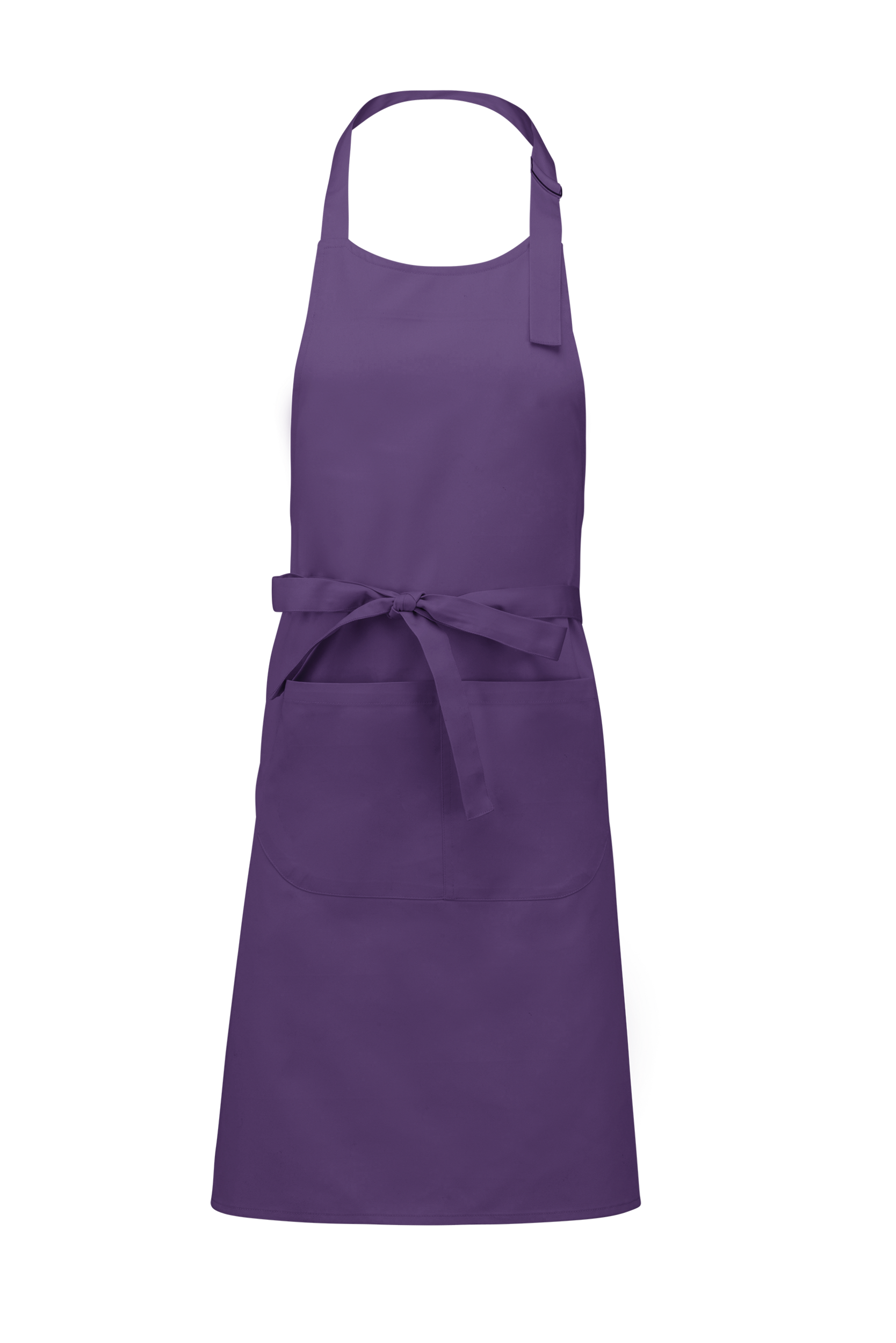 Kariban Katoenen schort met zak — Purple
