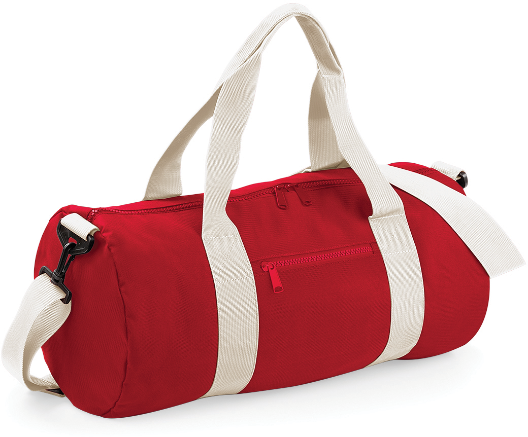 BagBase® Original Barrel Bag — Classic Red / Off White