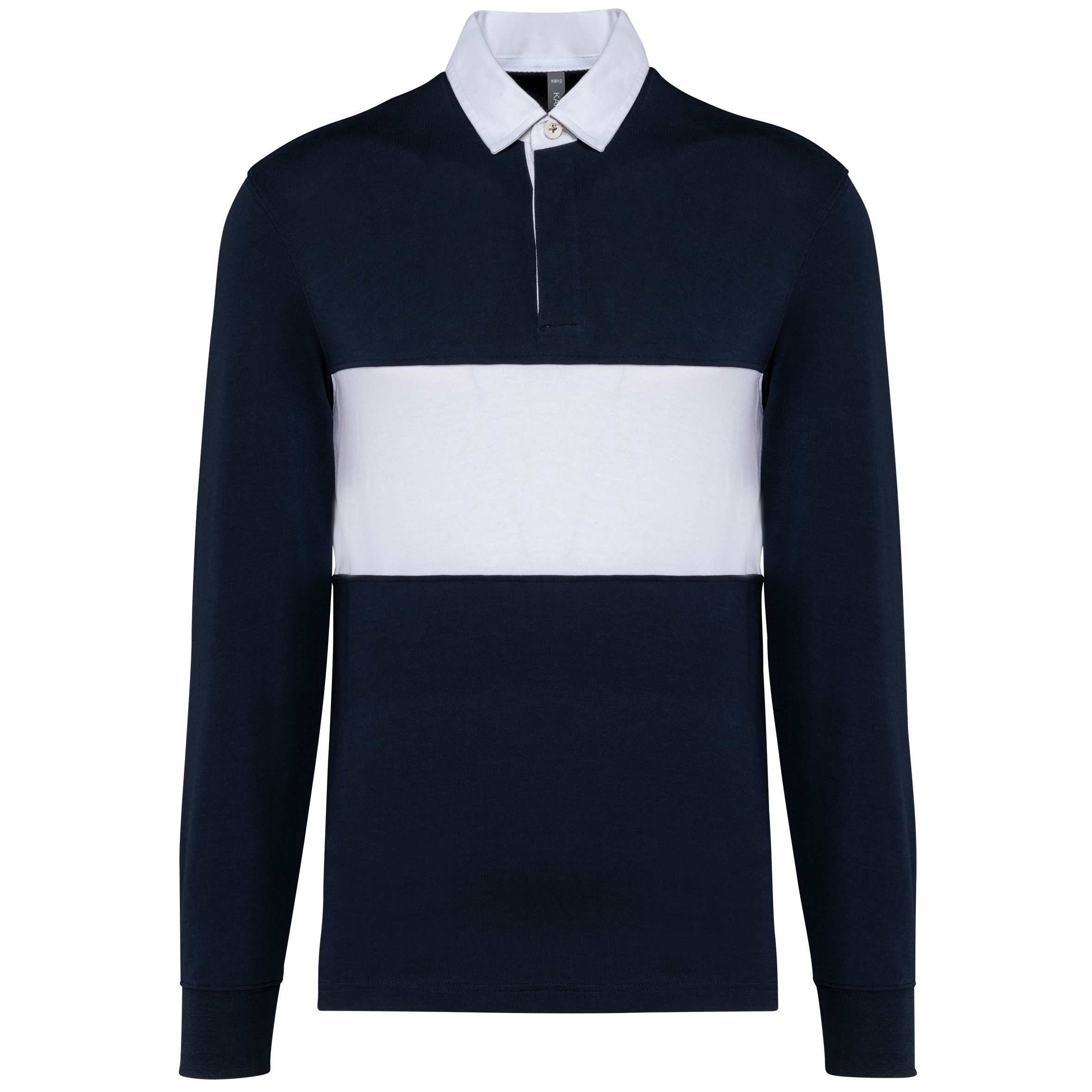 PROACT® Rugbypolo met lange mouwen — Navy / White