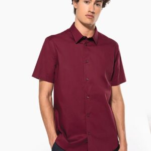 Kariban Heren stretch overhemd korte mouwen