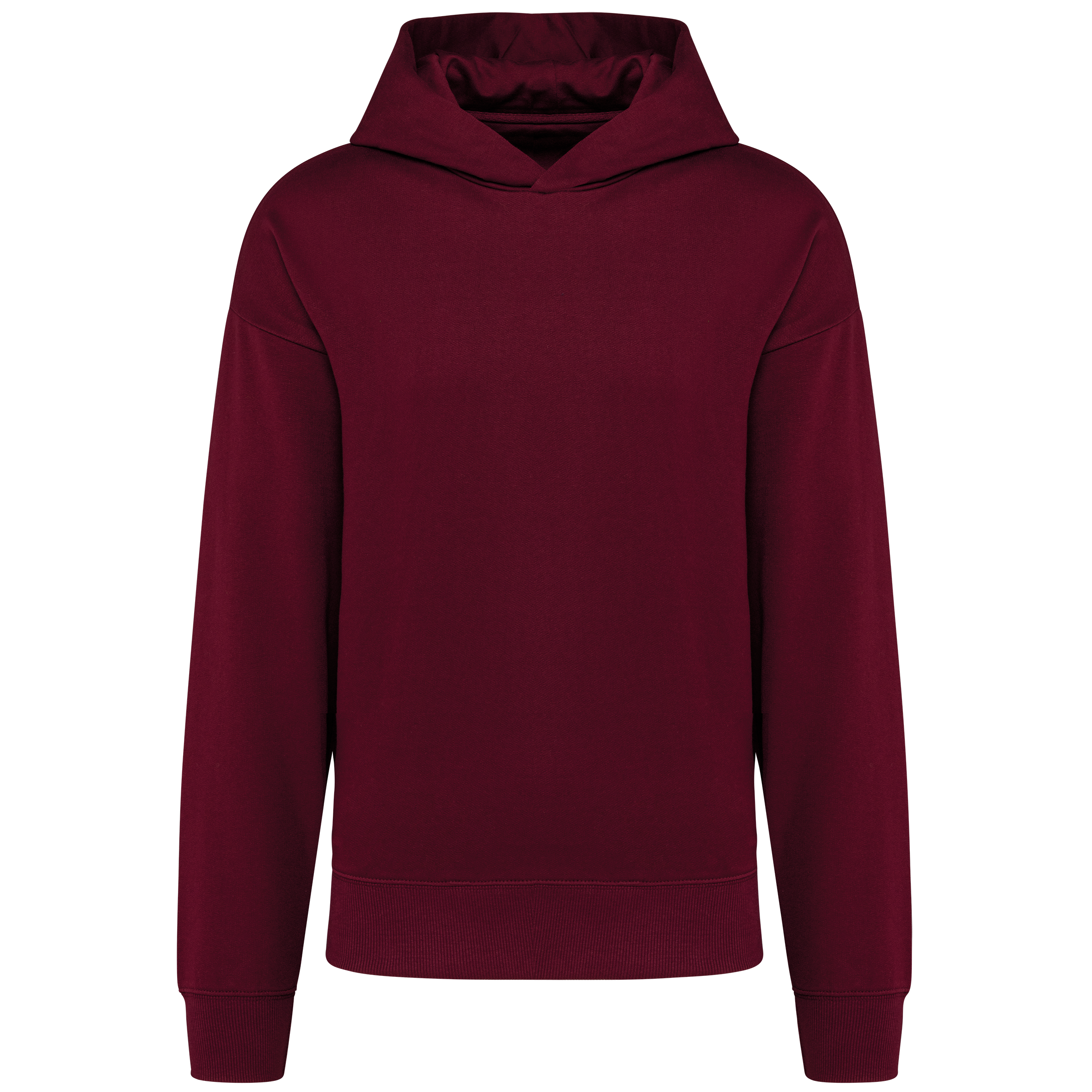 Kariban Oversized fleece sweater met capuchon — Wine