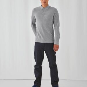 B&C ID.001 Men's long-sleeve polo shirt