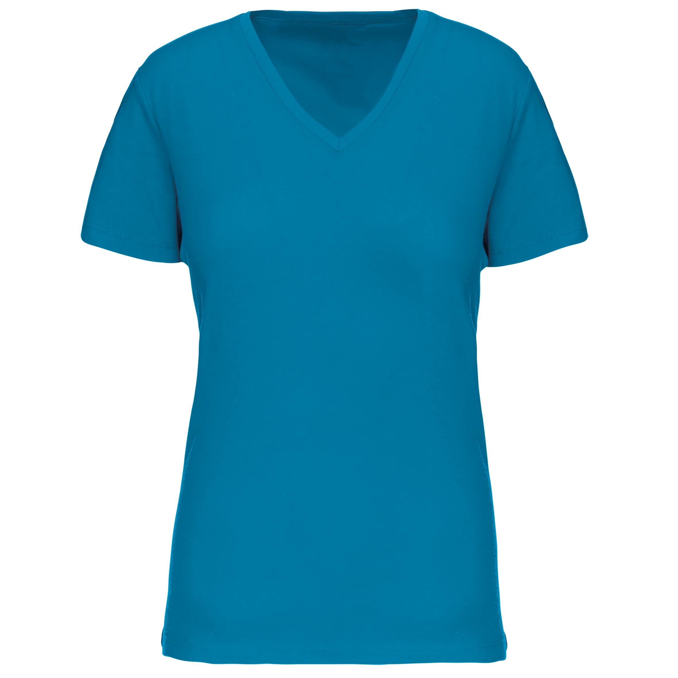 Kariban Dames-T-shirt BIO150 IC V-hals — Tropical Blue