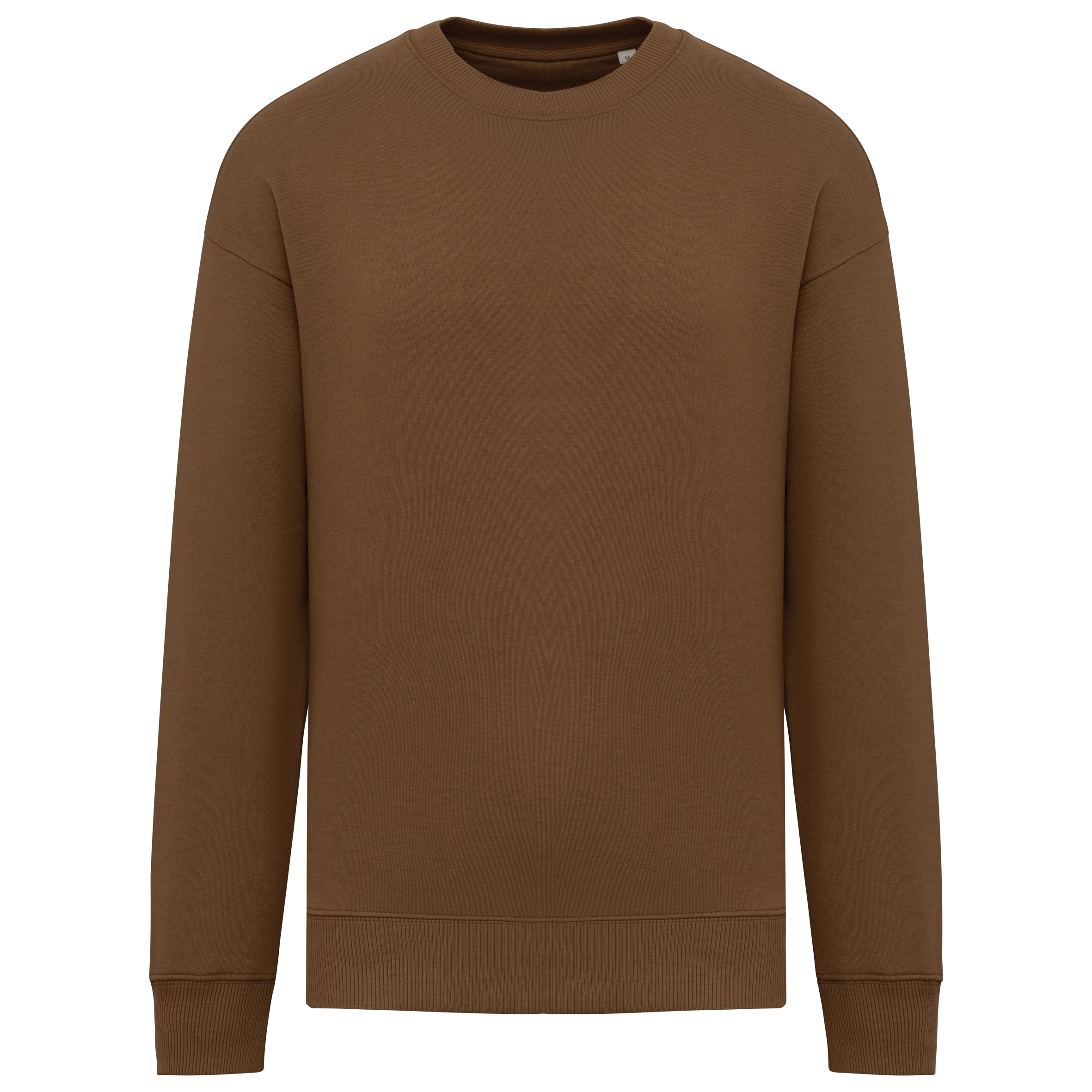 Native Spirit Ecologische oversized uniseks sweater met ronde hals — Toffee