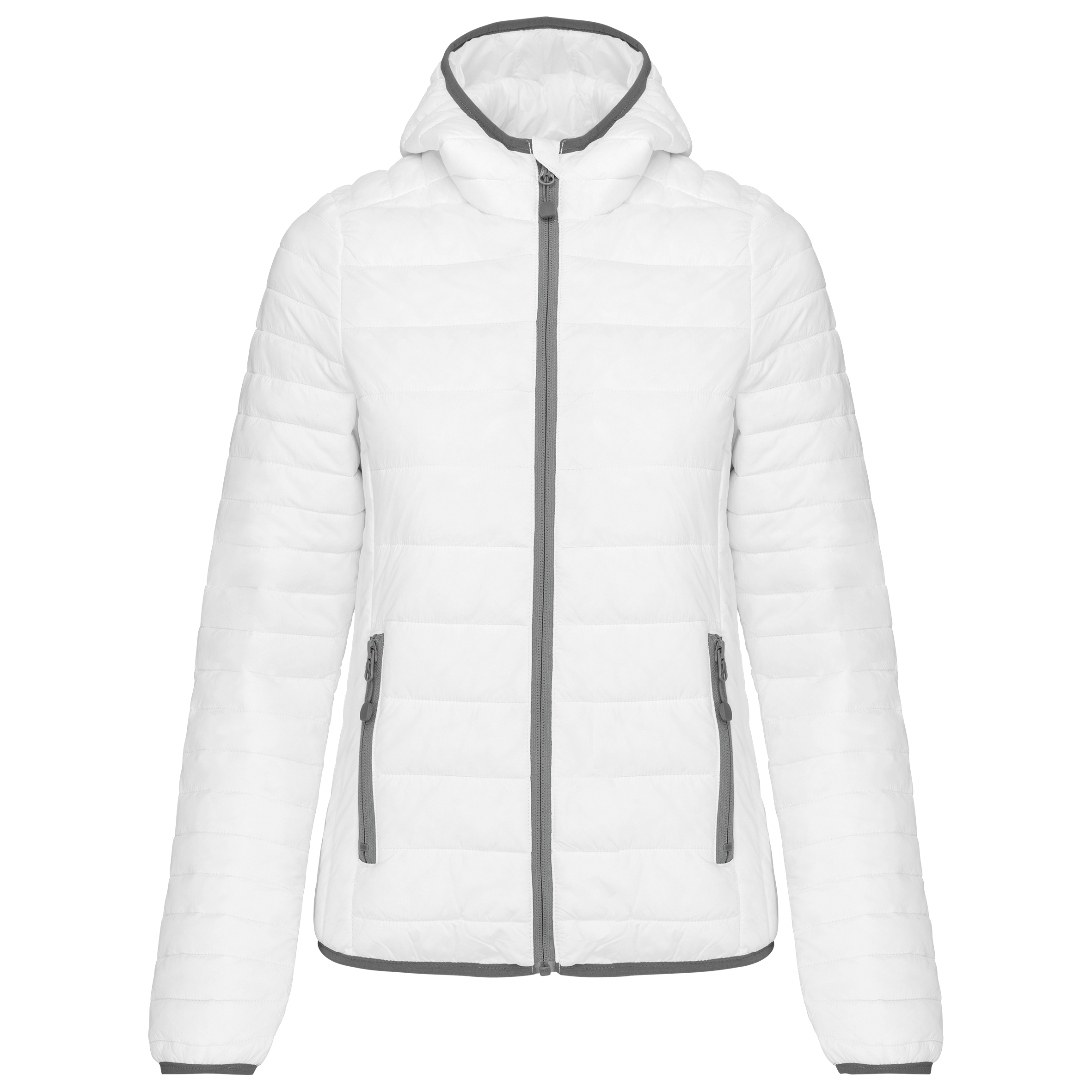 Kariban Ladies' lightweight hooded padded jacket — White