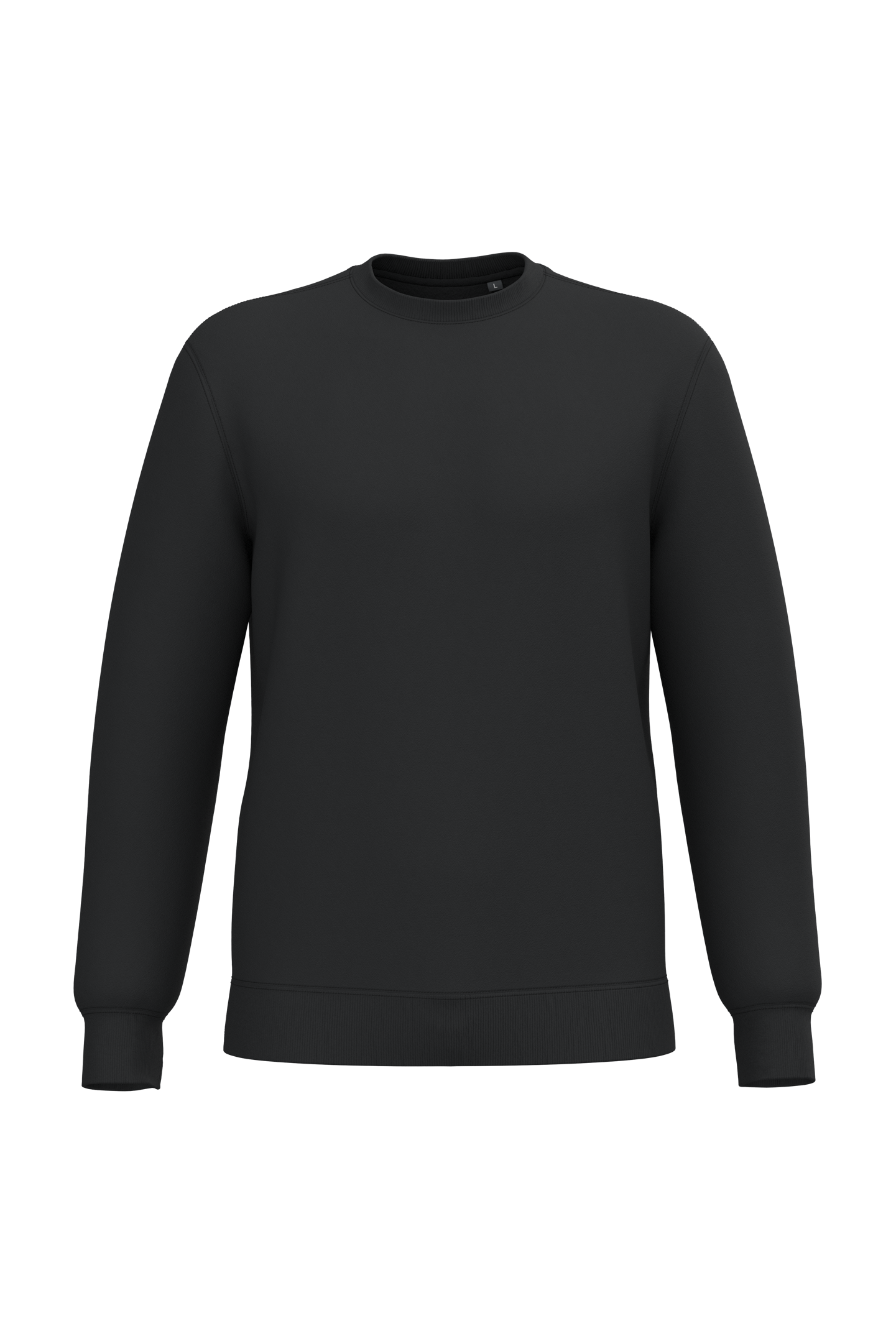 Kariban Gerecyclede uniseks sweater met ronde hals — Black