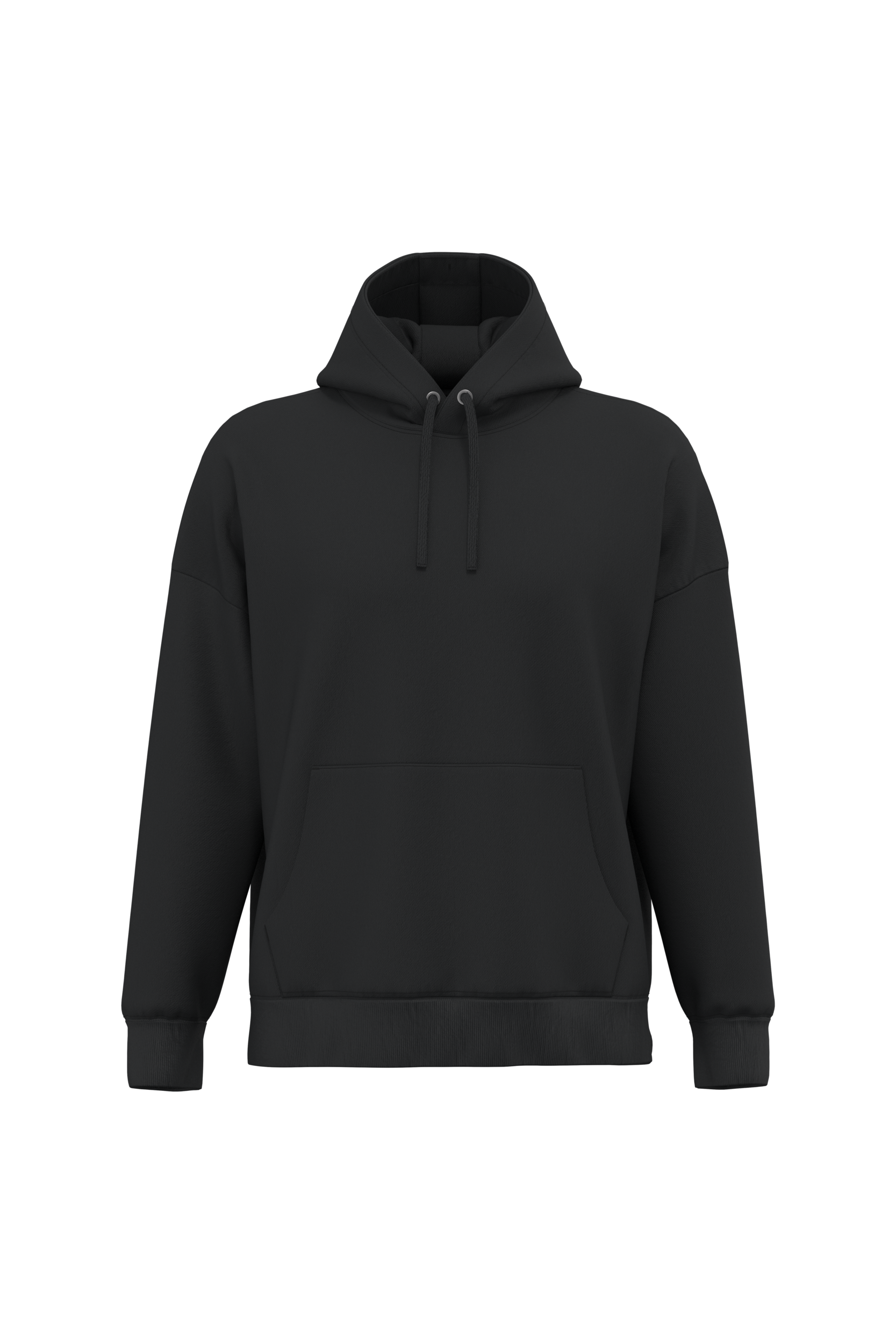 Native Spirit Duurzame uniseks oversized sweater met capuchon — Black