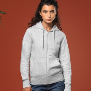 Kariban Ecologische damessweater met capuchon en ritssluiting