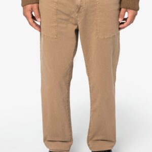 Native Spirit Heren utility broek met verwassen look van ecologisch materiaal