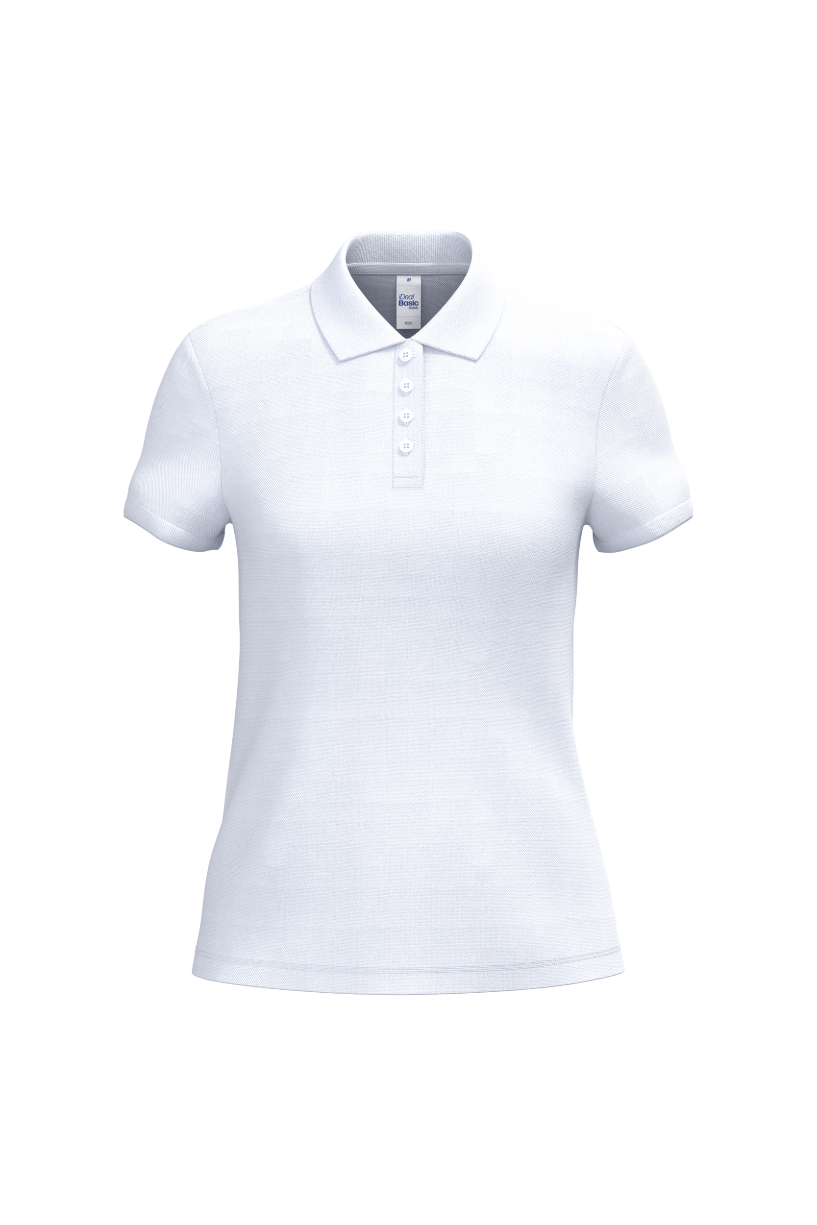 iDeal Basic Brand Dames piquépolo — Ideal White